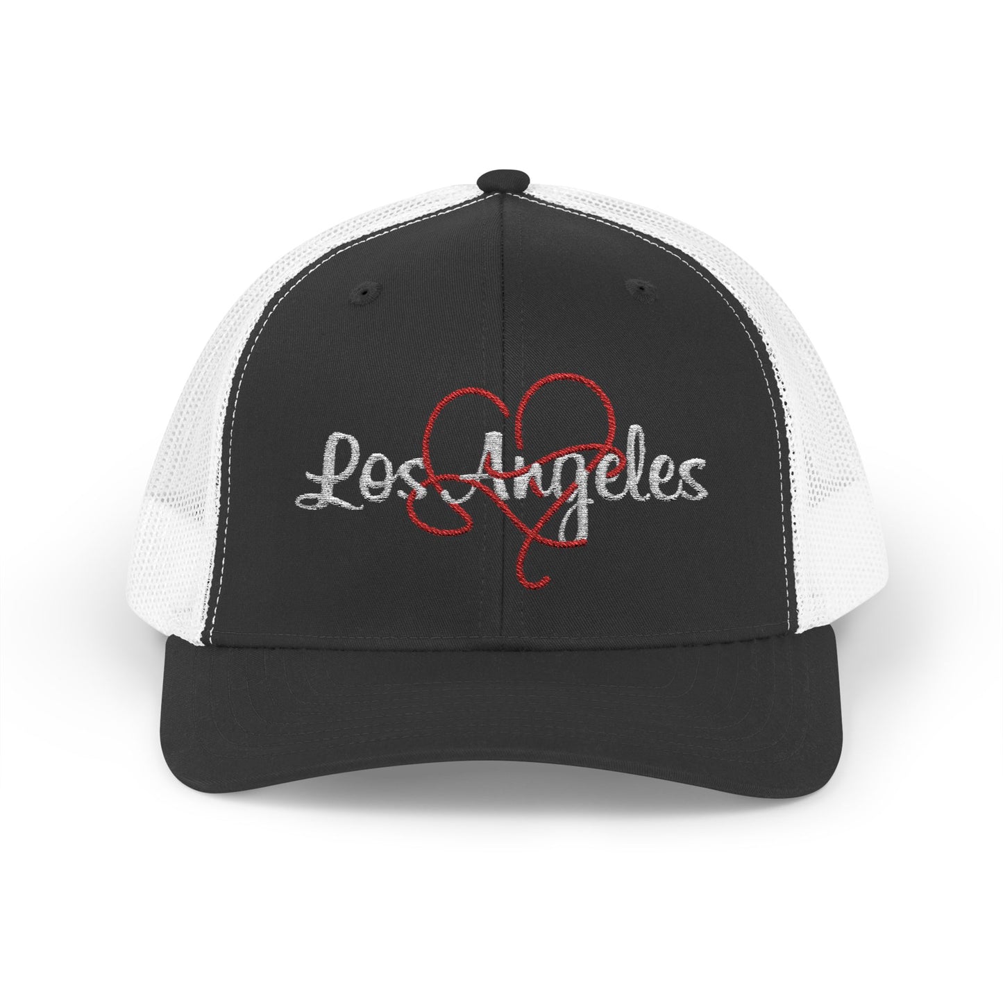 Trendy Los Angeles Heart Snapback Trucker Cap, Perfect Gift for Californians, Summer Style, Travel, Outdoor Adventures