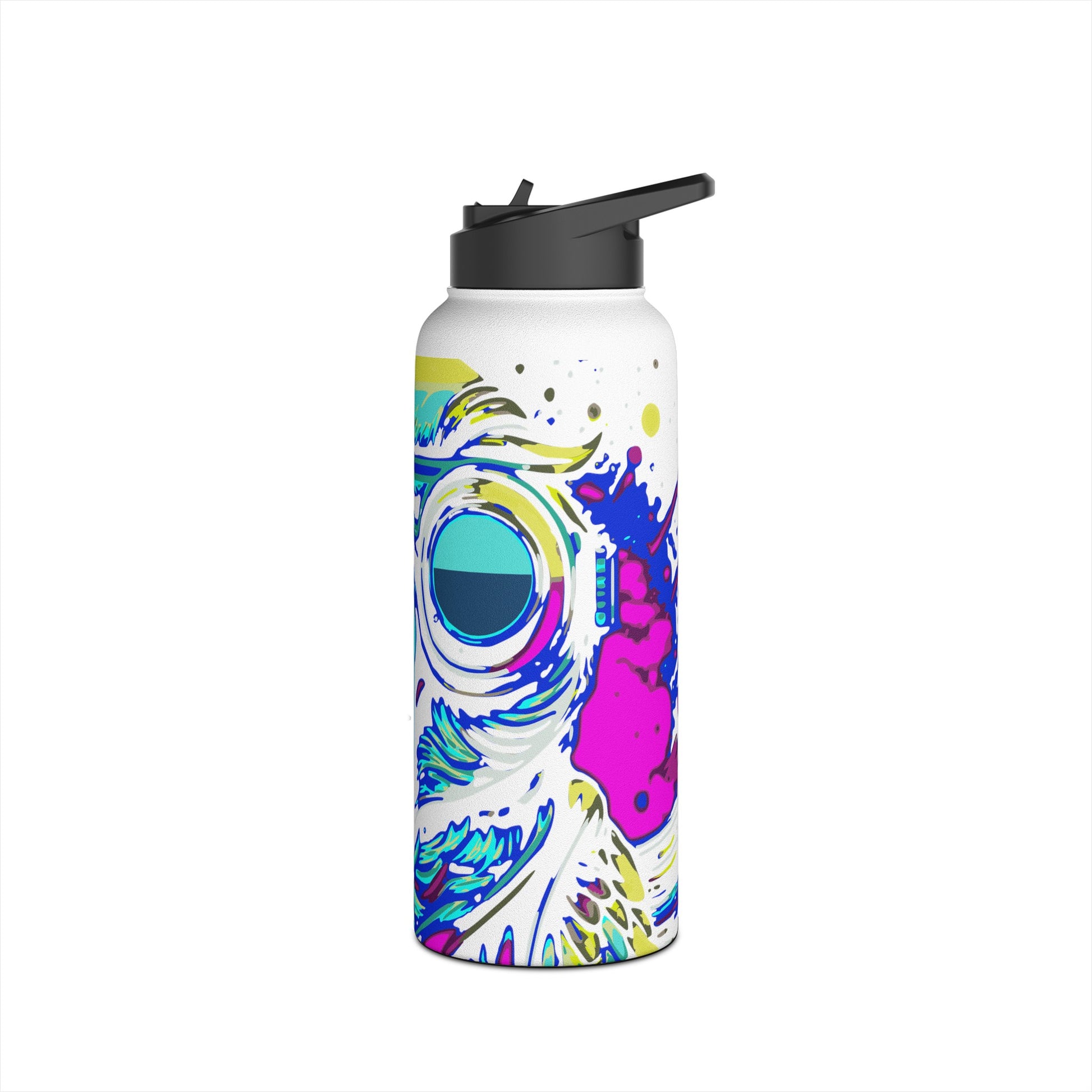 Cyberpunk Owl Stainless Steel Water Bottle