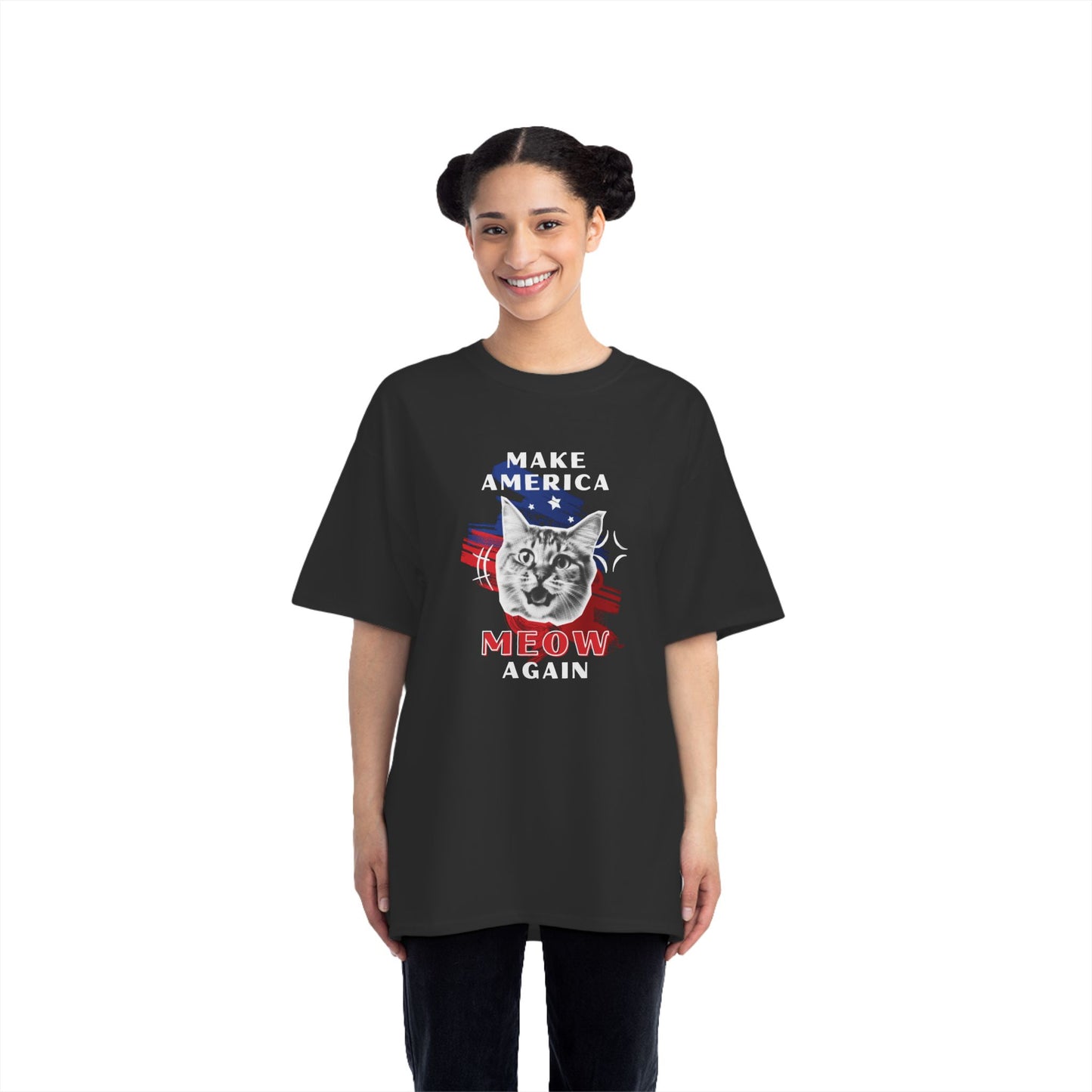 Make America Meow Again Political Meme Beefy-T® Short-Sleeve T-Shirt