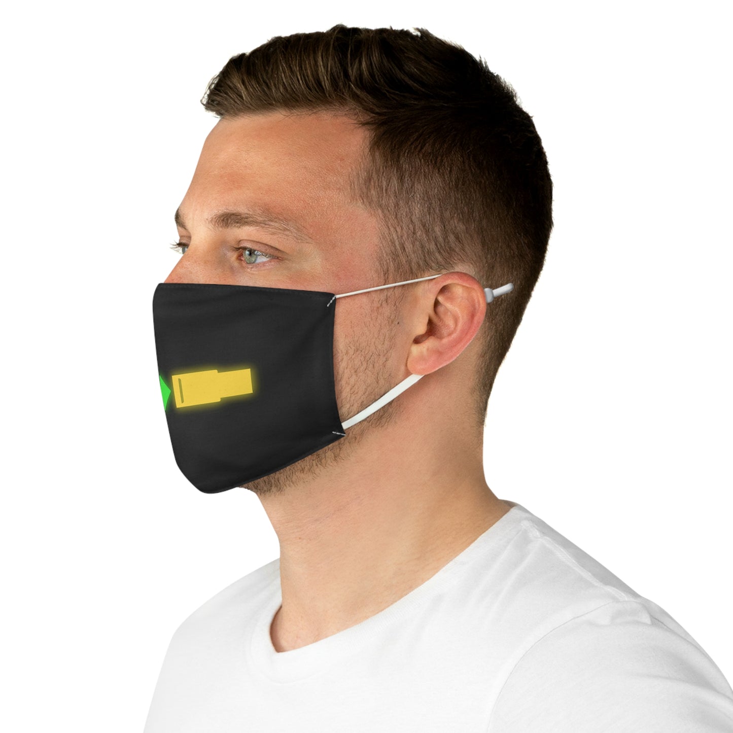 Airplane Fasten Seatbelt Sign Fabric Face Mask