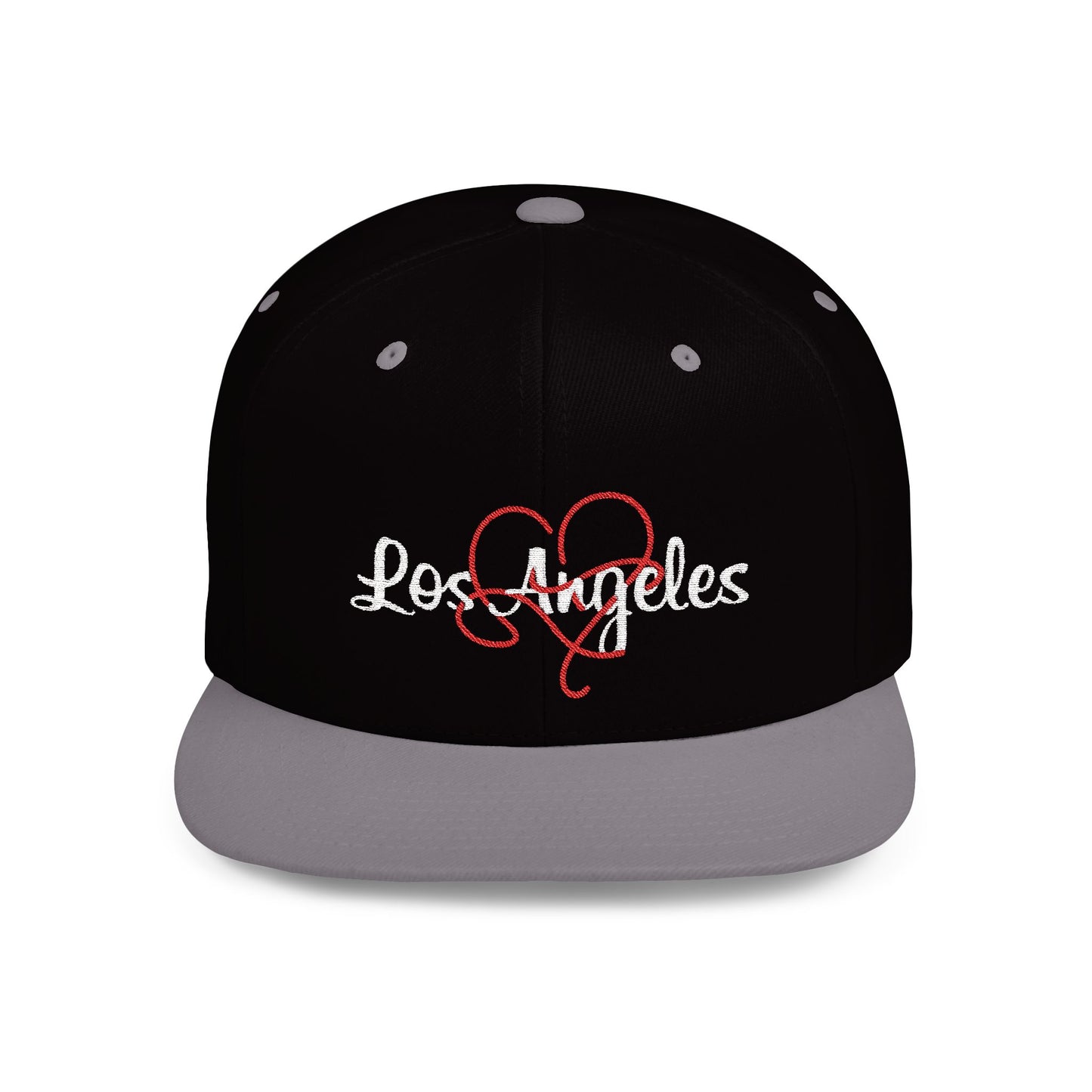 Los Angeles Heart Flat Bill Snapback Hat | Trendy Urban Apparel, Streetwear Accessory, Gift for Him, Casual Cap, Birthday Present