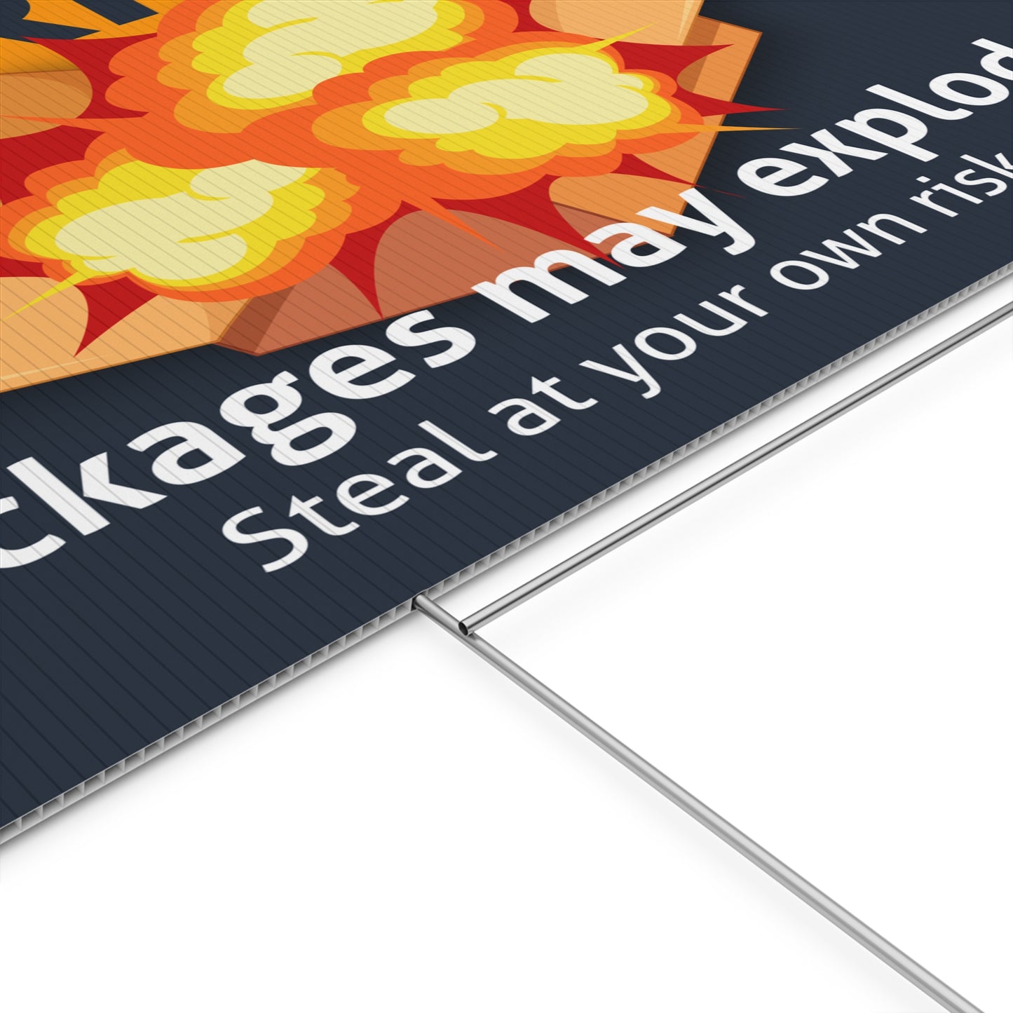 Package Theft Warning Plastic Yard Sign