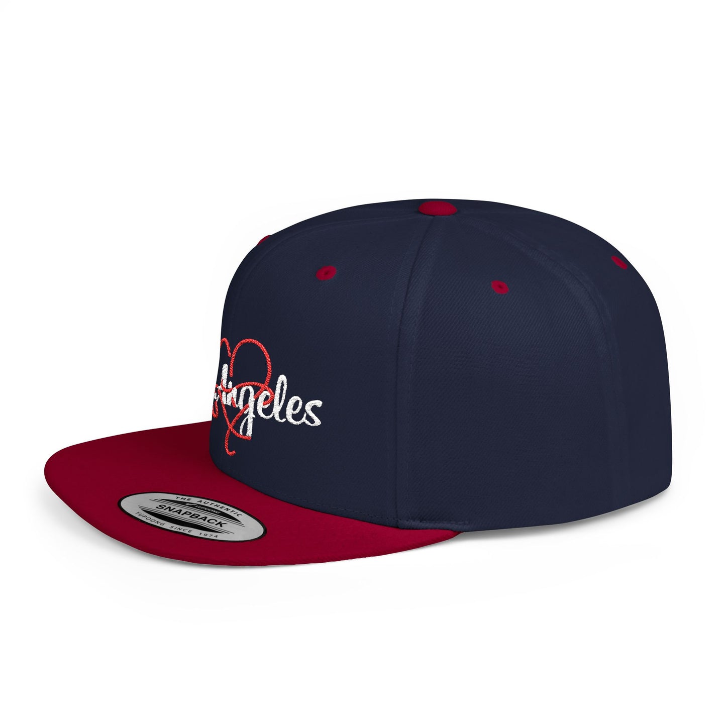 Los Angeles Heart Flat Bill Snapback Hat | Trendy Urban Apparel, Streetwear Accessory, Gift for Him, Casual Cap, Birthday Present