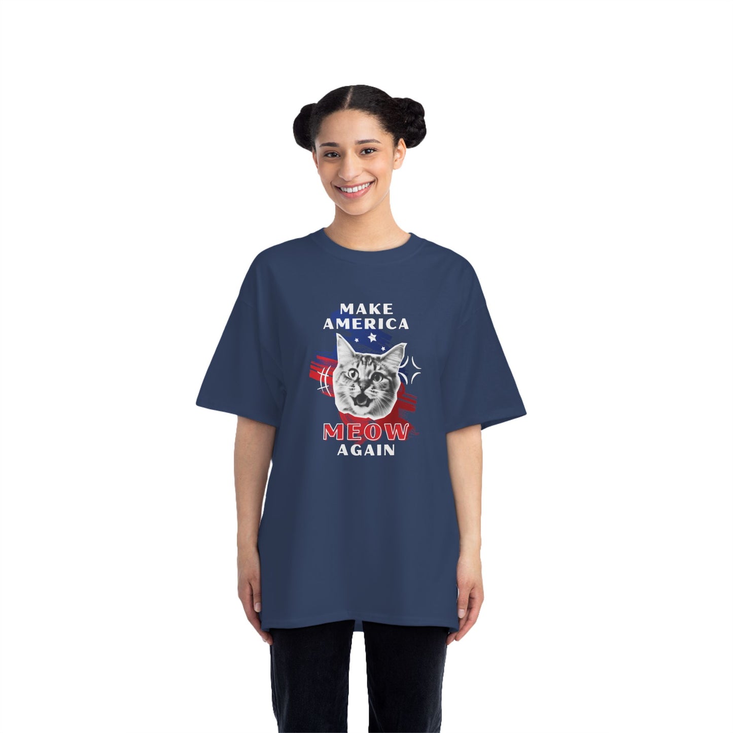 Make America Meow Again Political Meme Beefy-T® Short-Sleeve T-Shirt