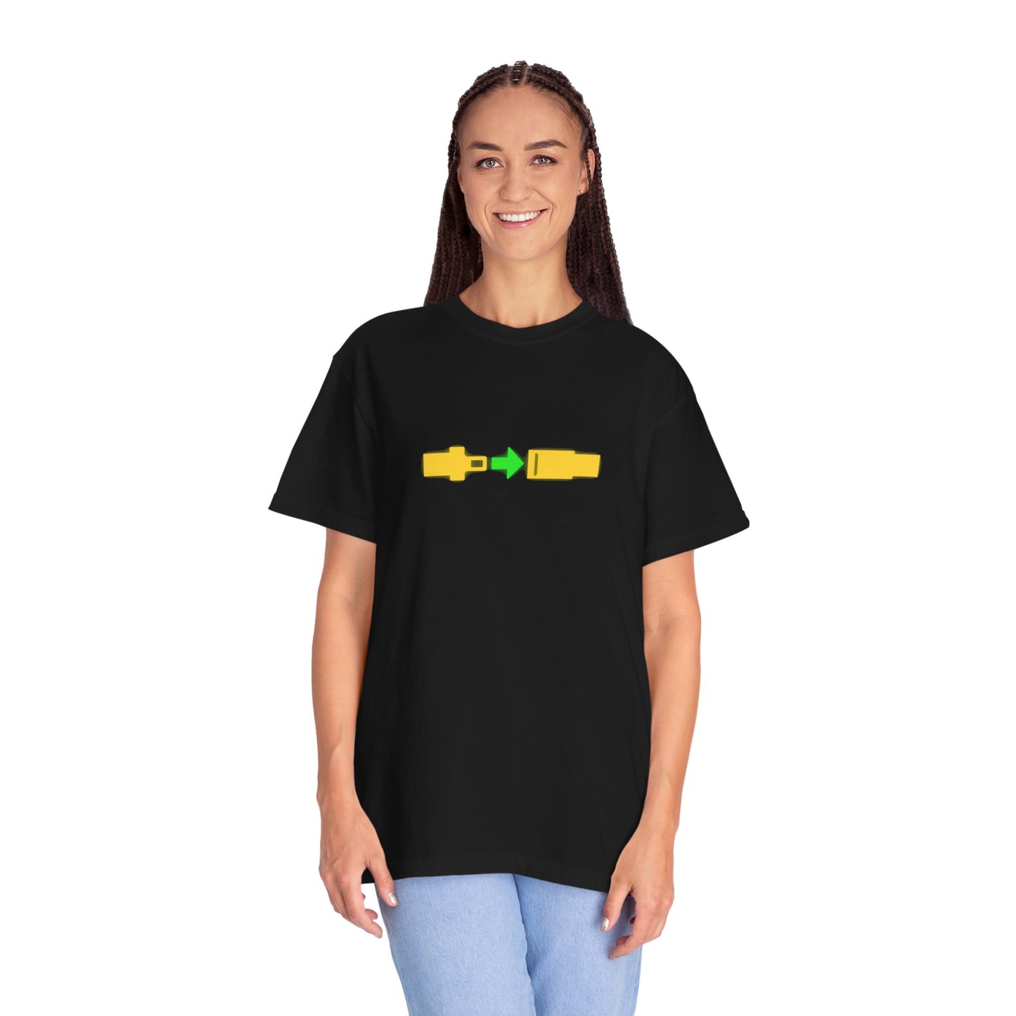 Airplane Fasten Seatbelt Sign Unisex Garment-Dyed T-shirt