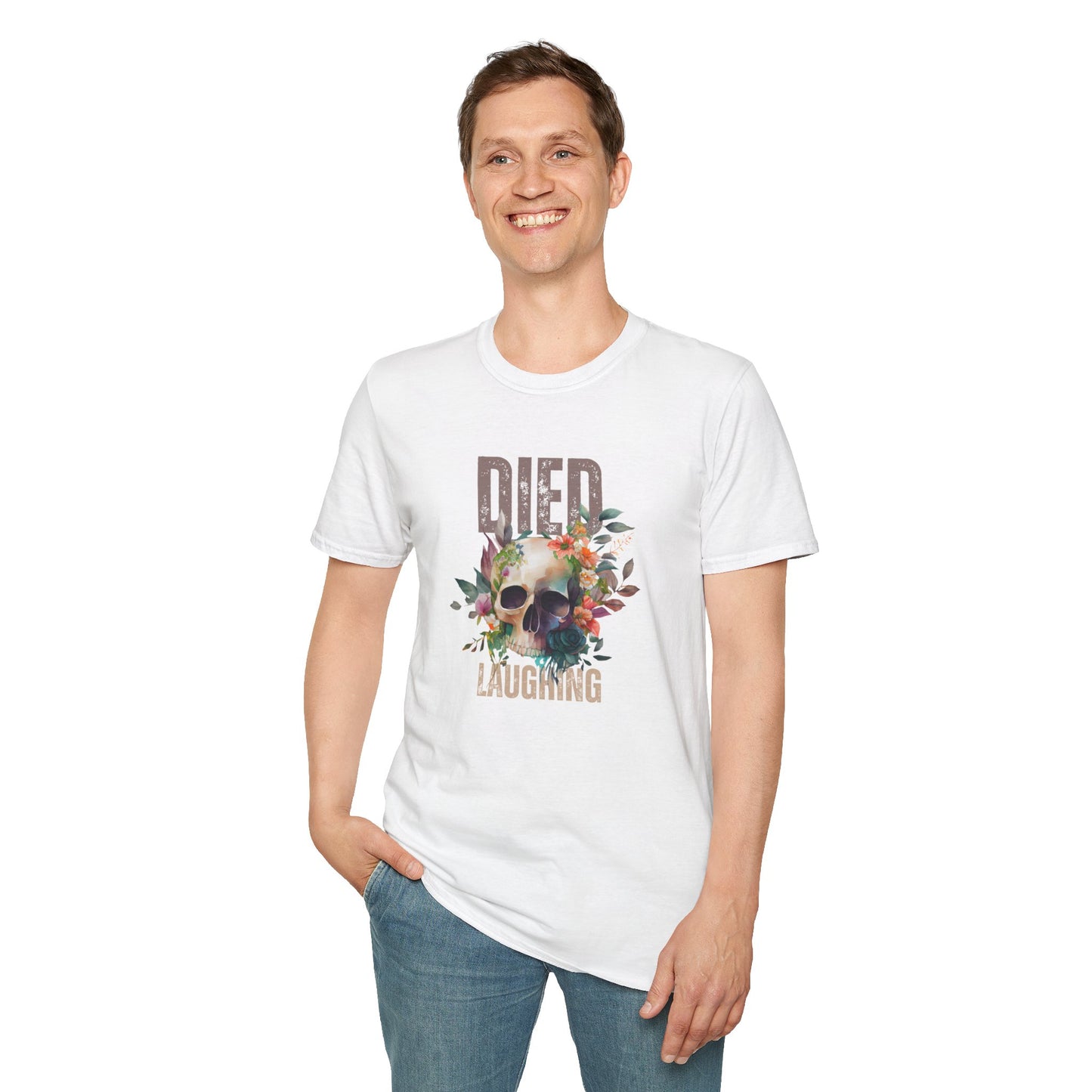 Died Laughing Unisex Softstyle T-Shirt