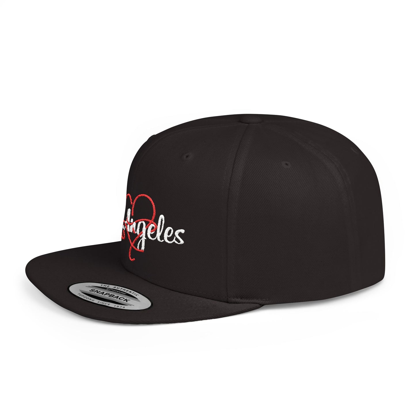 Los Angeles Heart Flat Bill Snapback Hat | Trendy Urban Apparel, Streetwear Accessory, Gift for Him, Casual Cap, Birthday Present