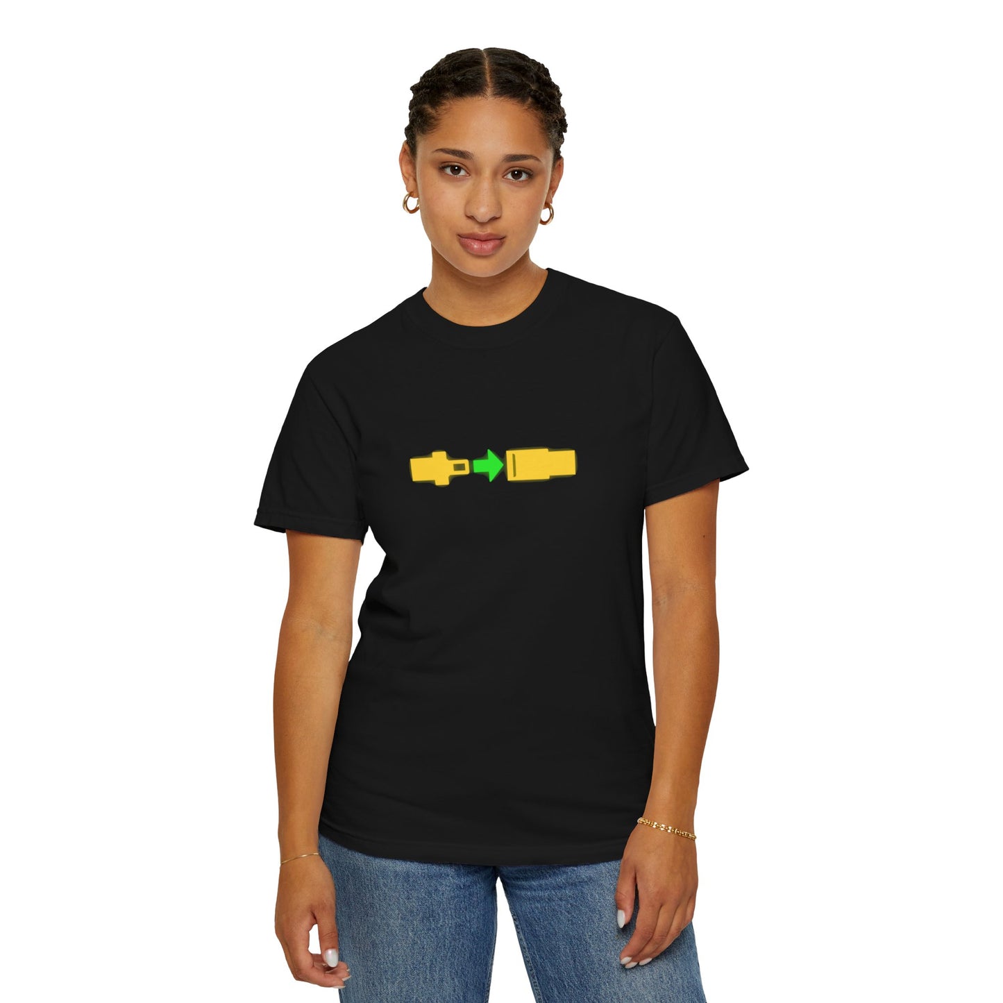 Airplane Fasten Seatbelt Sign Unisex Garment-Dyed T-shirt