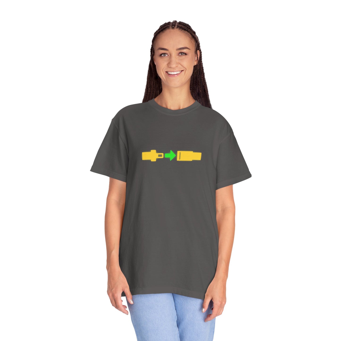 Airplane Fasten Seatbelt Sign Unisex Garment-Dyed T-shirt