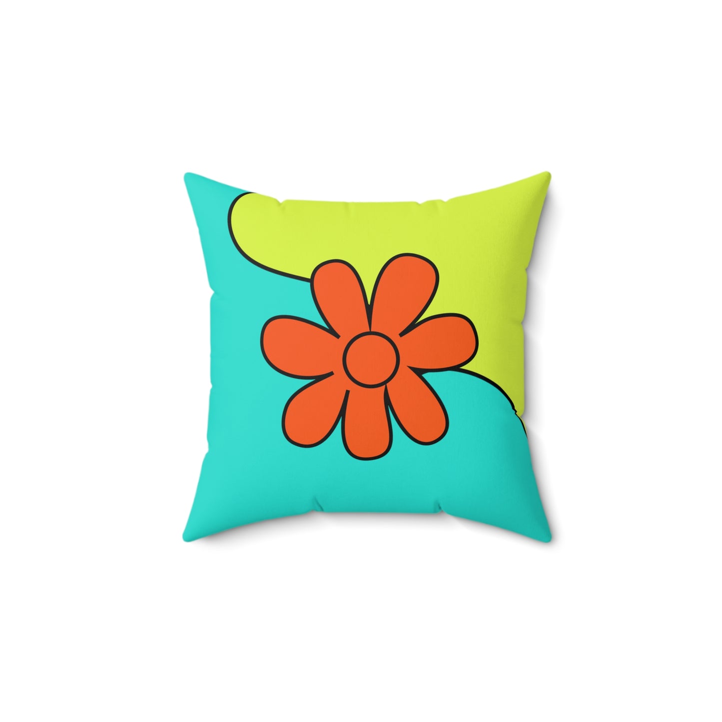 Groovy Spun Polyester Square Pillow