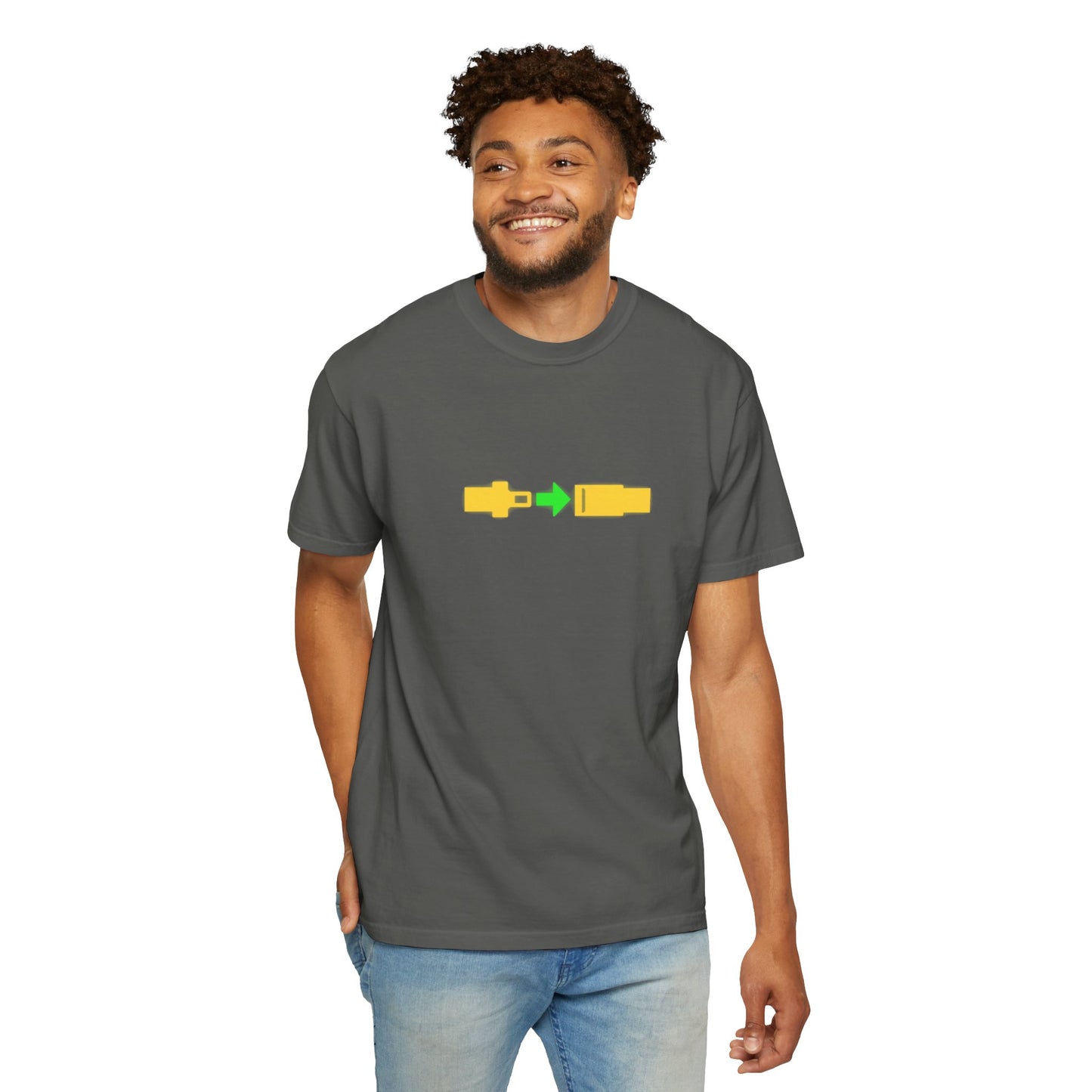 Airplane Fasten Seatbelt Sign Unisex Garment-Dyed T-shirt