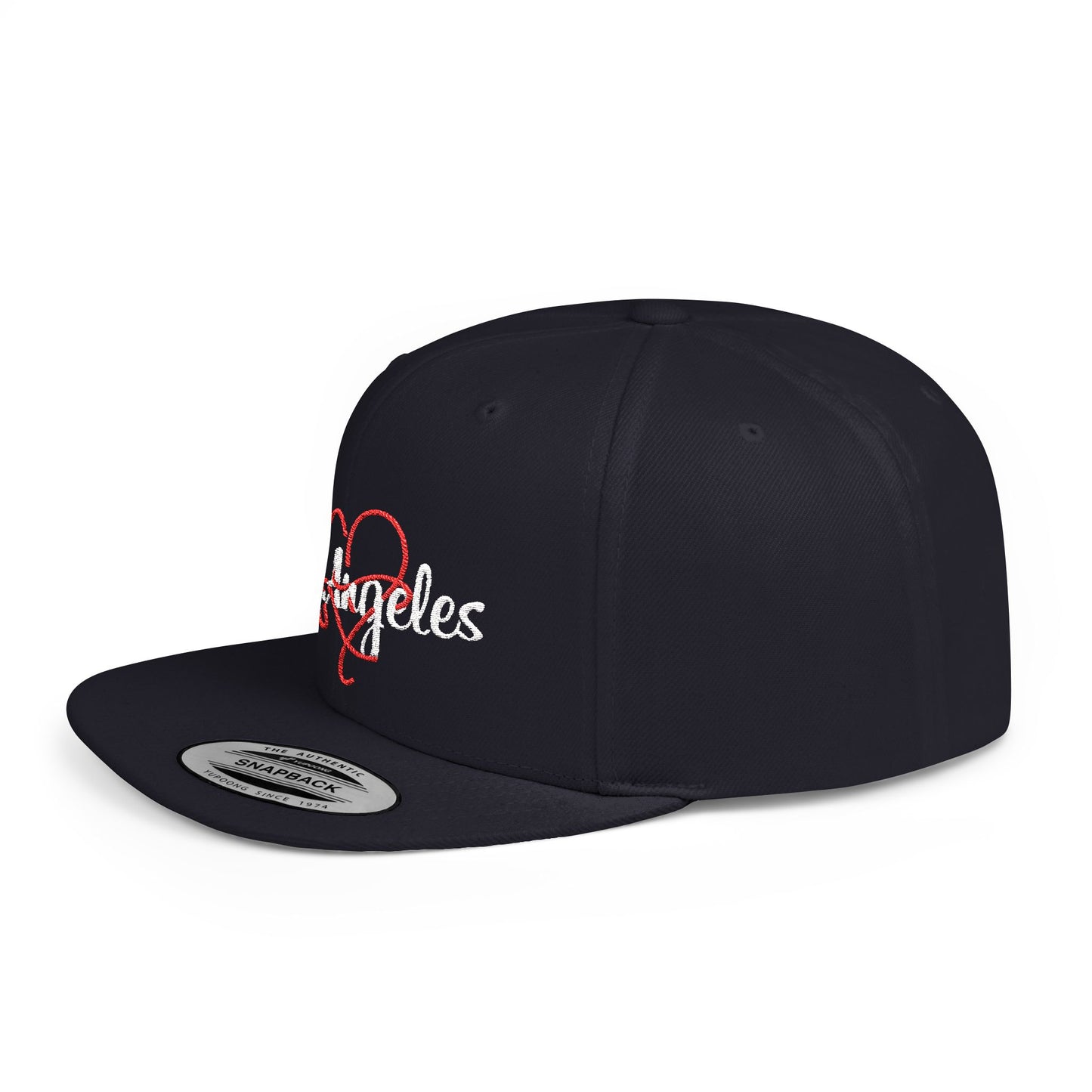 Los Angeles Heart Flat Bill Snapback Hat | Trendy Urban Apparel, Streetwear Accessory, Gift for Him, Casual Cap, Birthday Present
