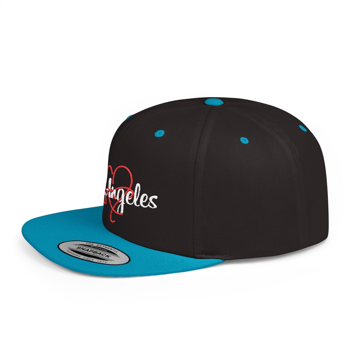 Los Angeles Heart Flat Bill Snapback Hat | Trendy Urban Apparel, Streetwear Accessory, Gift for Him, Casual Cap, Birthday Present