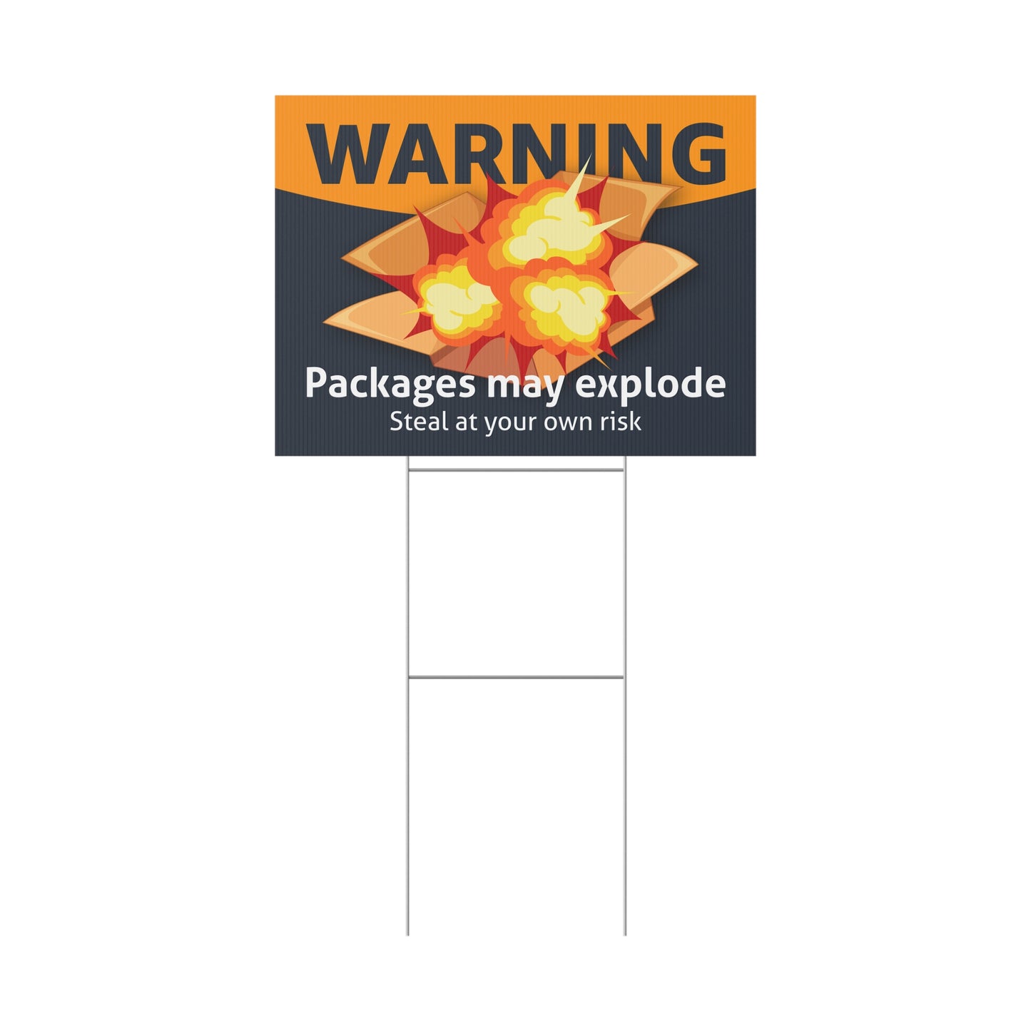 Package Theft Warning Plastic Yard Sign