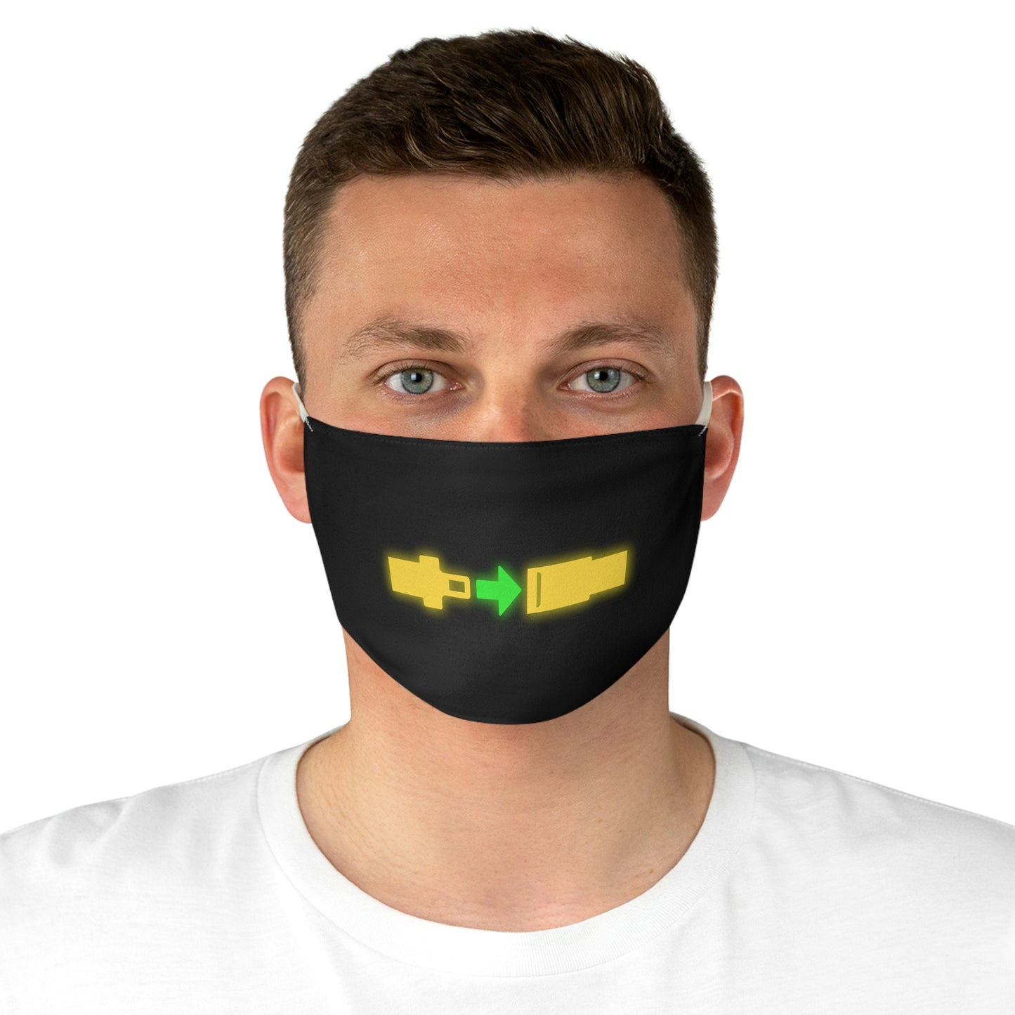 Airplane Fasten Seatbelt Sign Fabric Face Mask