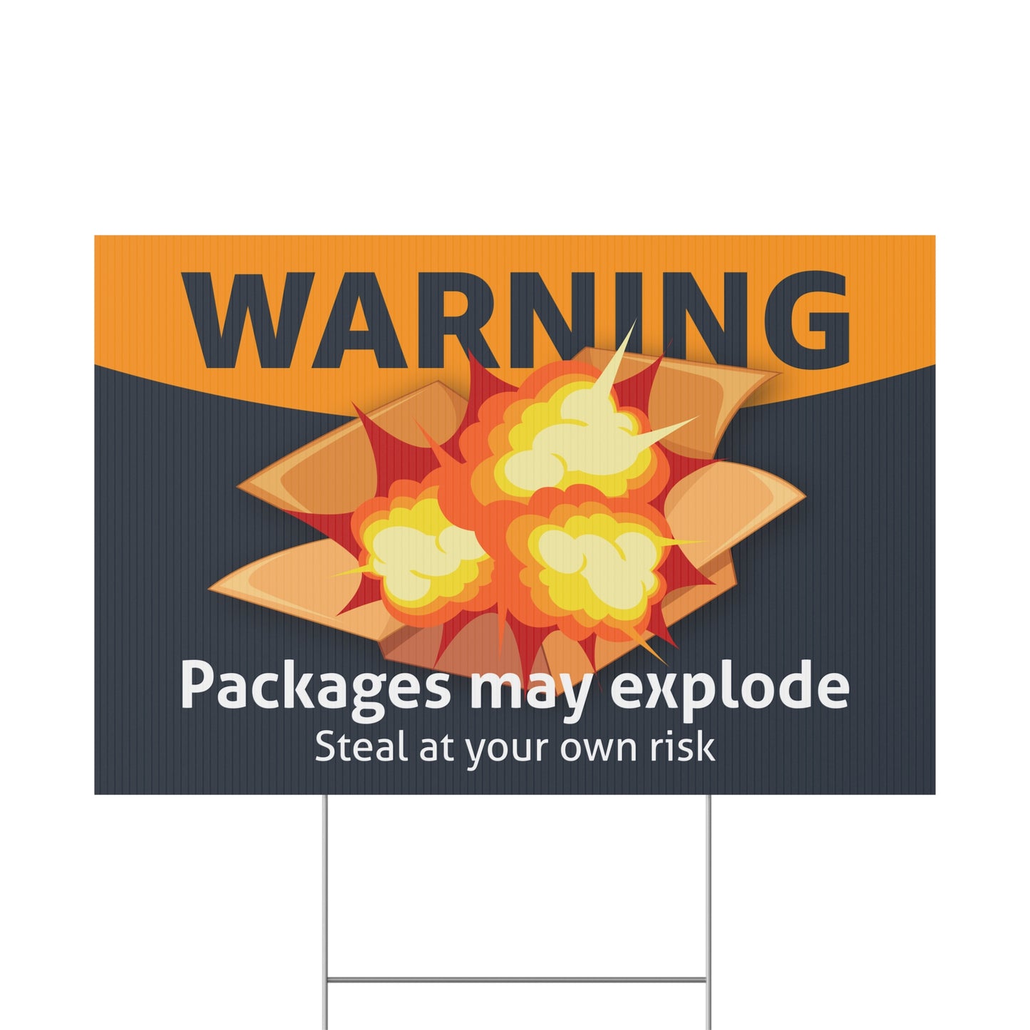 Package Theft Warning Plastic Yard Sign