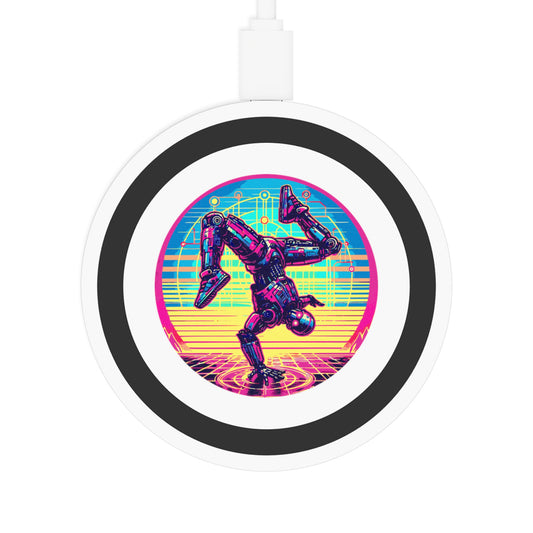 Cyberpunk Robot Quake Wireless Charging Pad