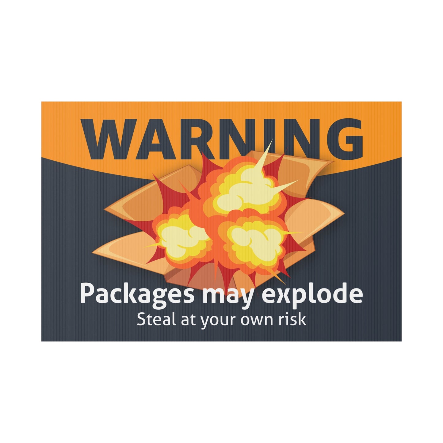 Package Theft Warning Plastic Yard Sign