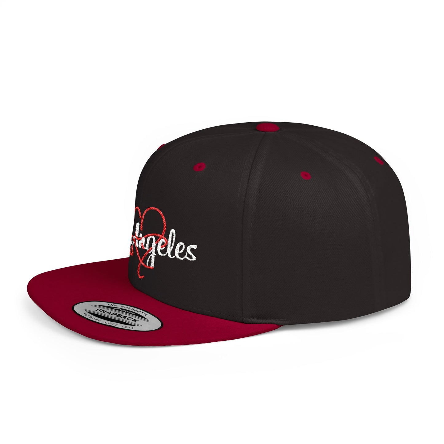 Los Angeles Heart Flat Bill Snapback Hat | Trendy Urban Apparel, Streetwear Accessory, Gift for Him, Casual Cap, Birthday Present