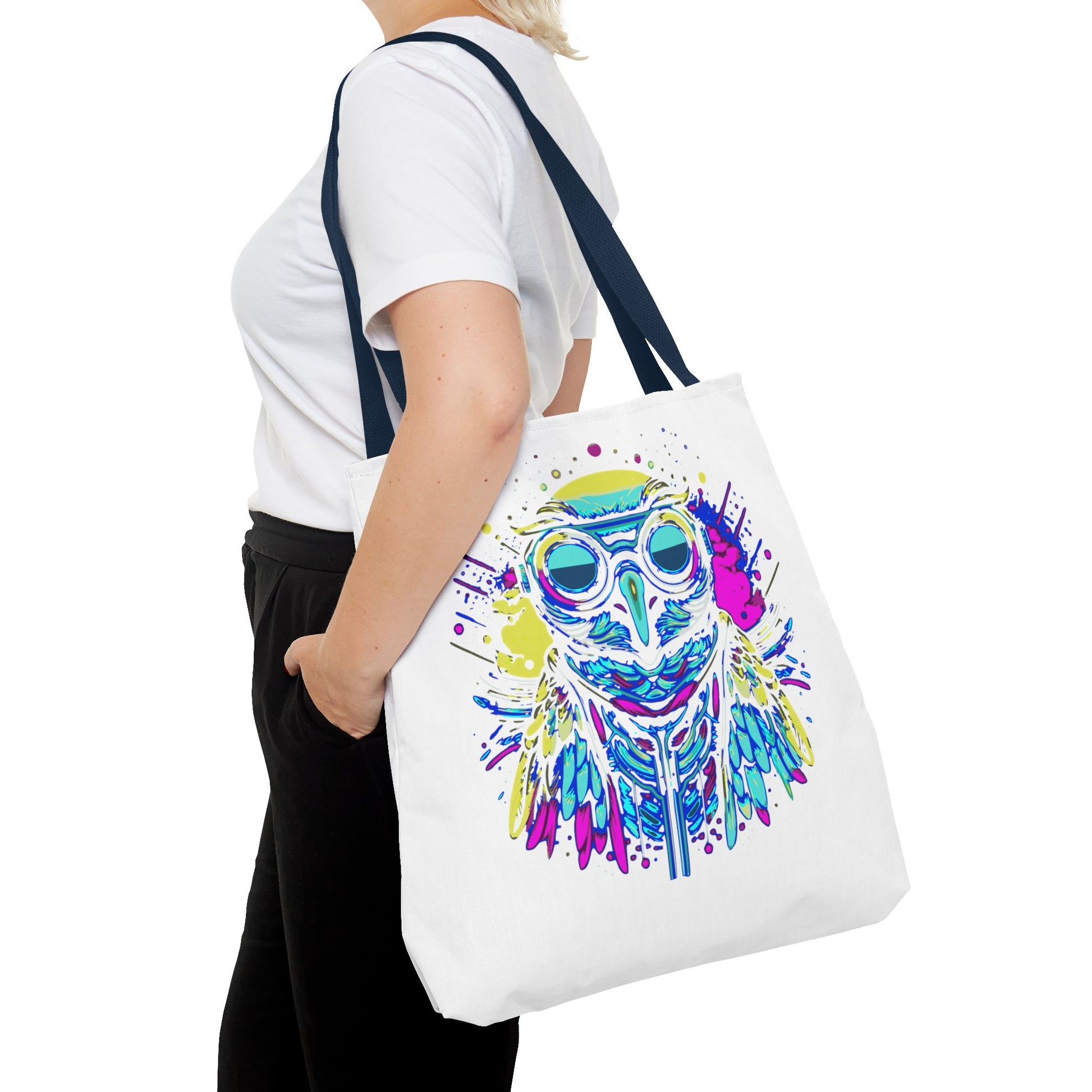 Cyberpunk Owl Tote Bag