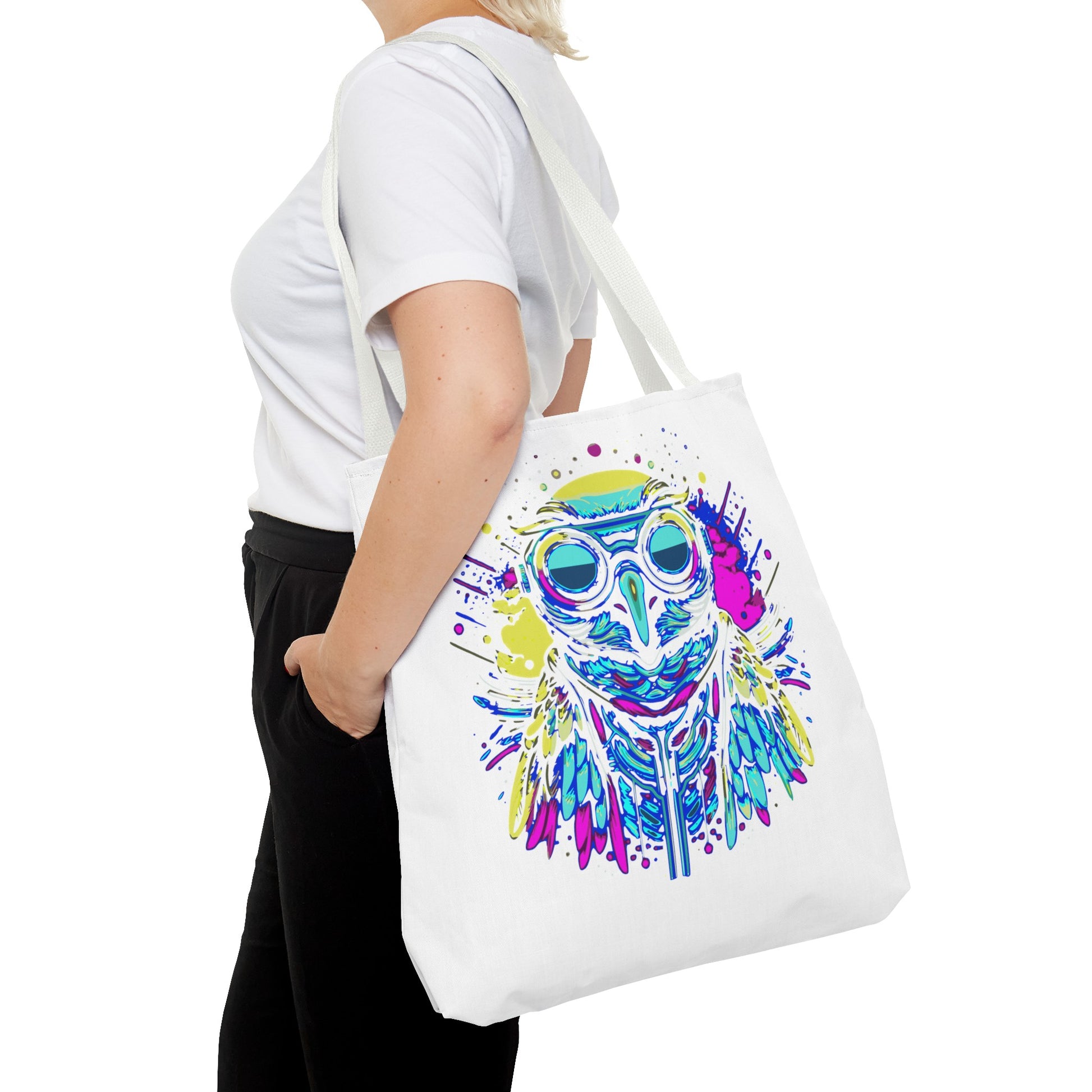 Cyberpunk Owl Tote Bag