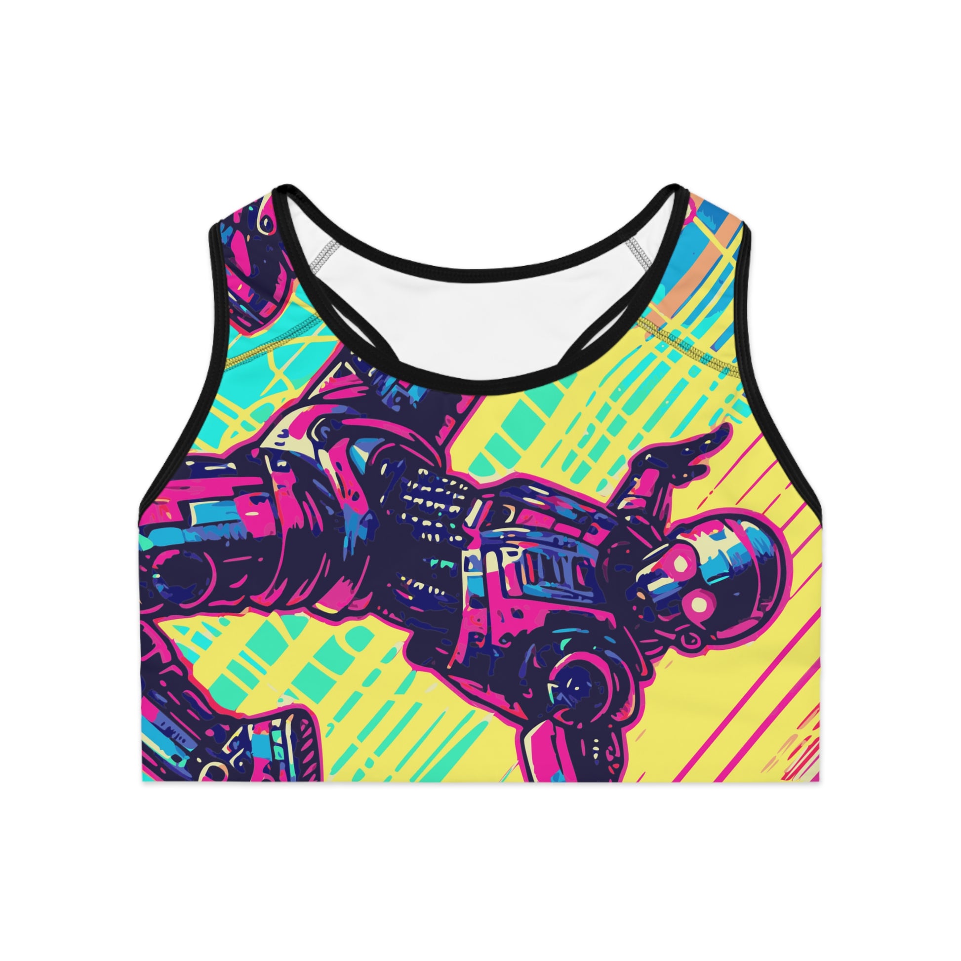 Cyberpunk Robot Sports Bra