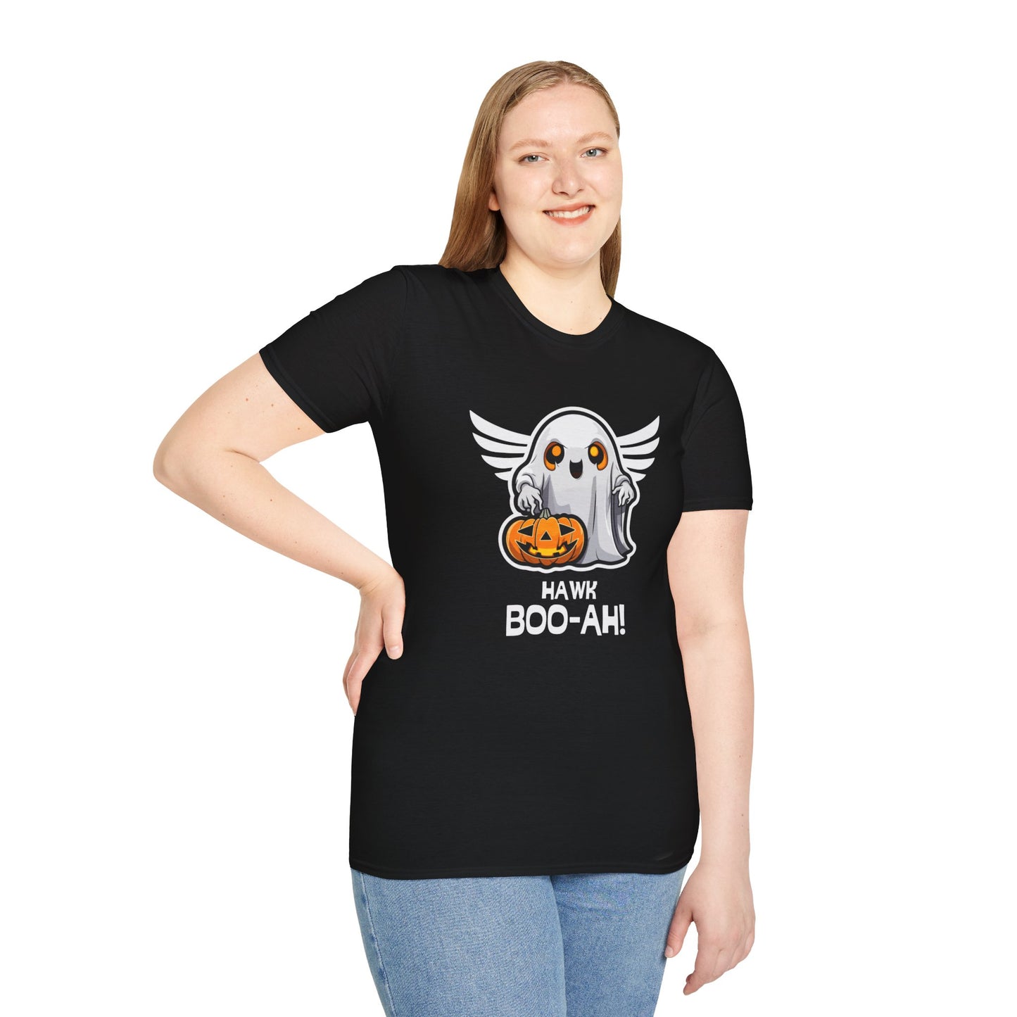Hawk Boo-Ah! Ghost Unisex Softstyle T-Shirt