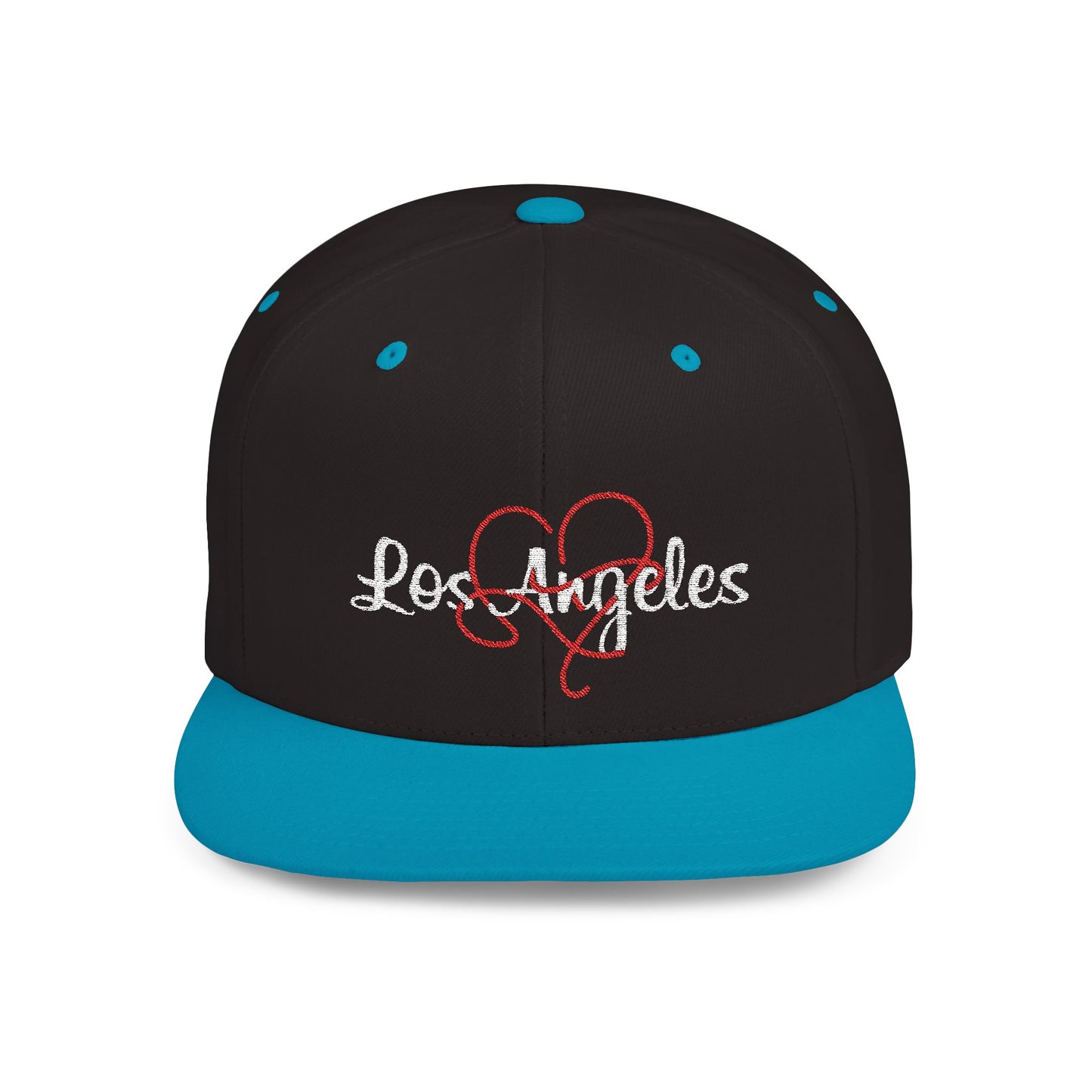 Los Angeles Heart Flat Bill Snapback Hat | Trendy Urban Apparel, Streetwear Accessory, Gift for Him, Casual Cap, Birthday Present