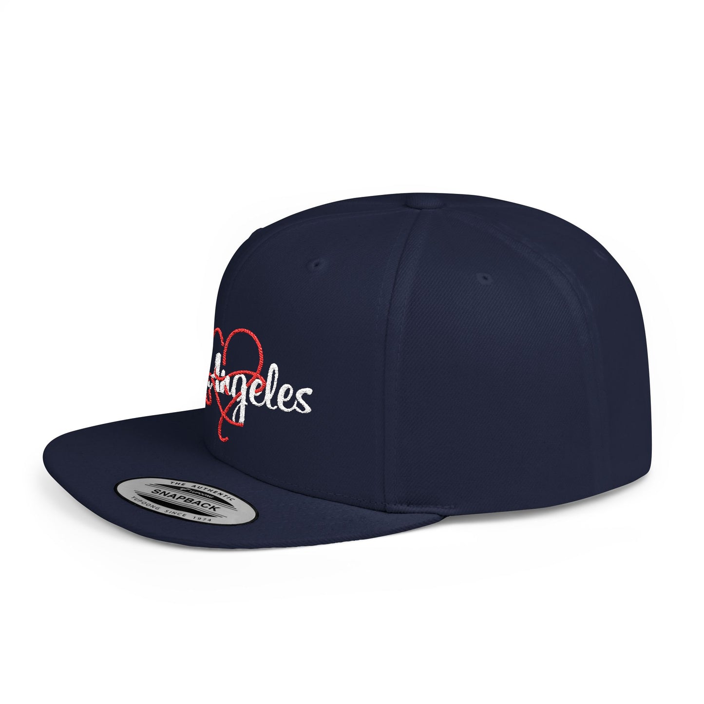 Los Angeles Heart Flat Bill Snapback Hat | Trendy Urban Apparel, Streetwear Accessory, Gift for Him, Casual Cap, Birthday Present