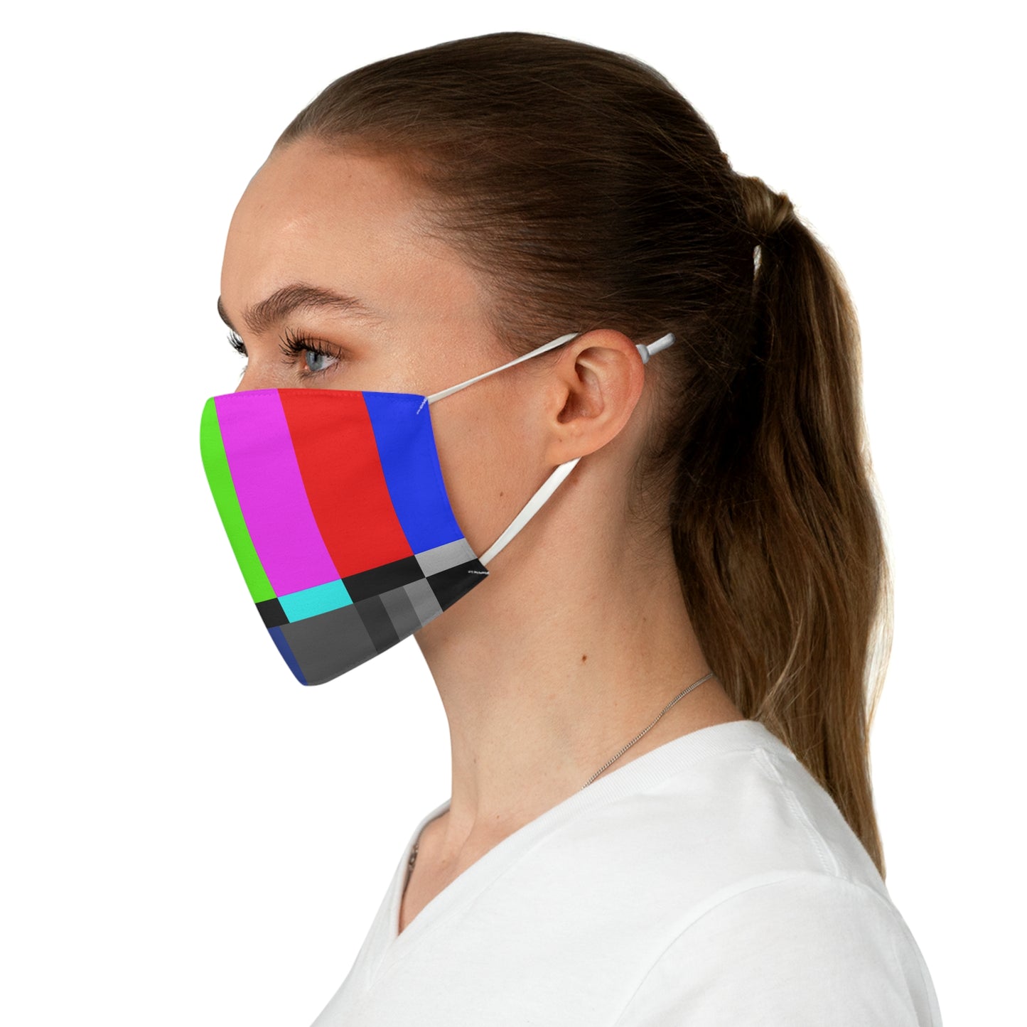 TV Color Bars Fabric Face Mask
