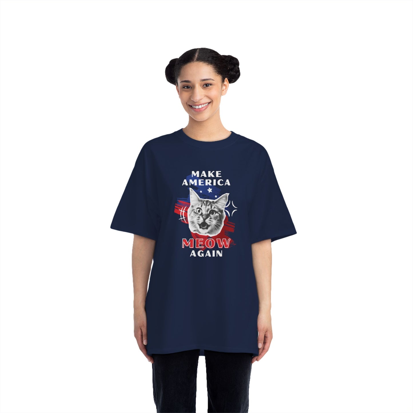 Make America Meow Again Political Meme Beefy-T® Short-Sleeve T-Shirt