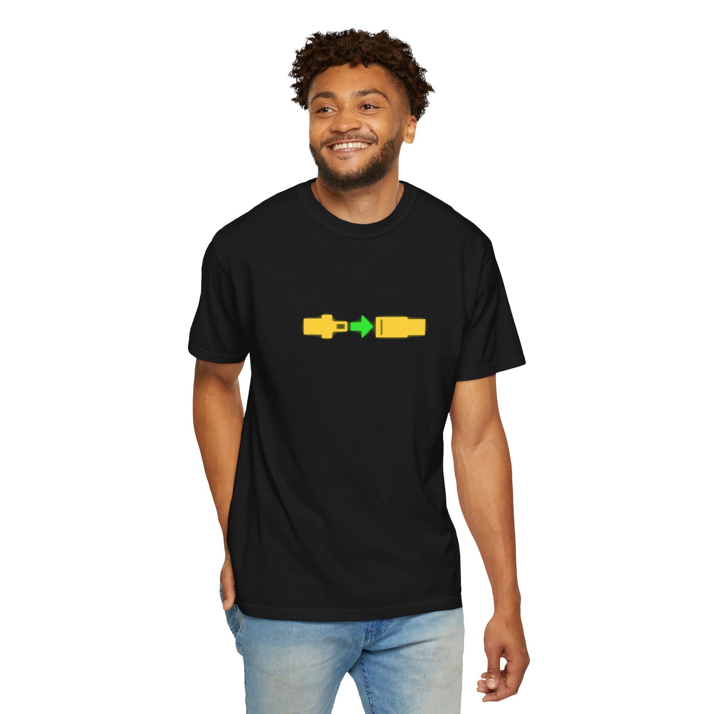Airplane Fasten Seatbelt Sign Unisex Garment-Dyed T-shirt