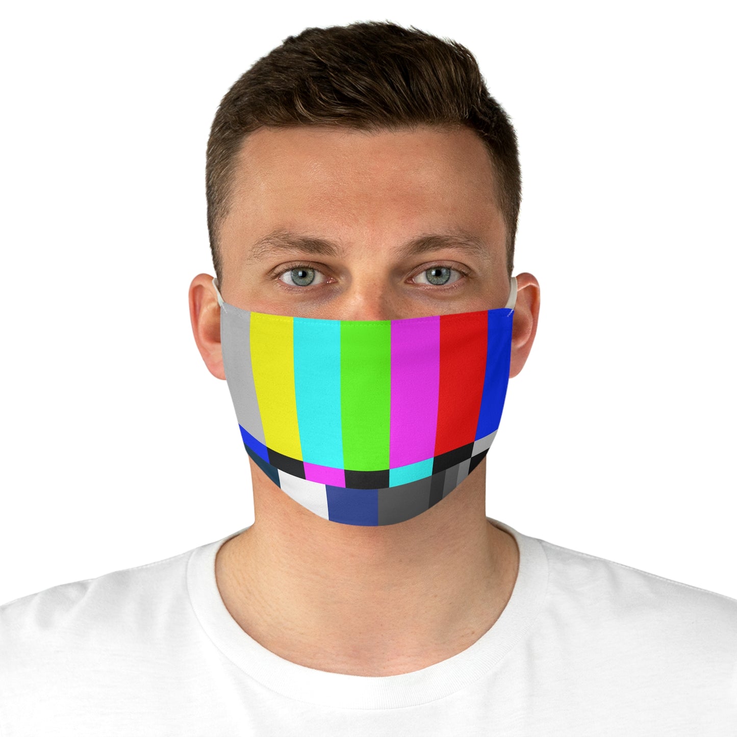 TV Color Bars Fabric Face Mask