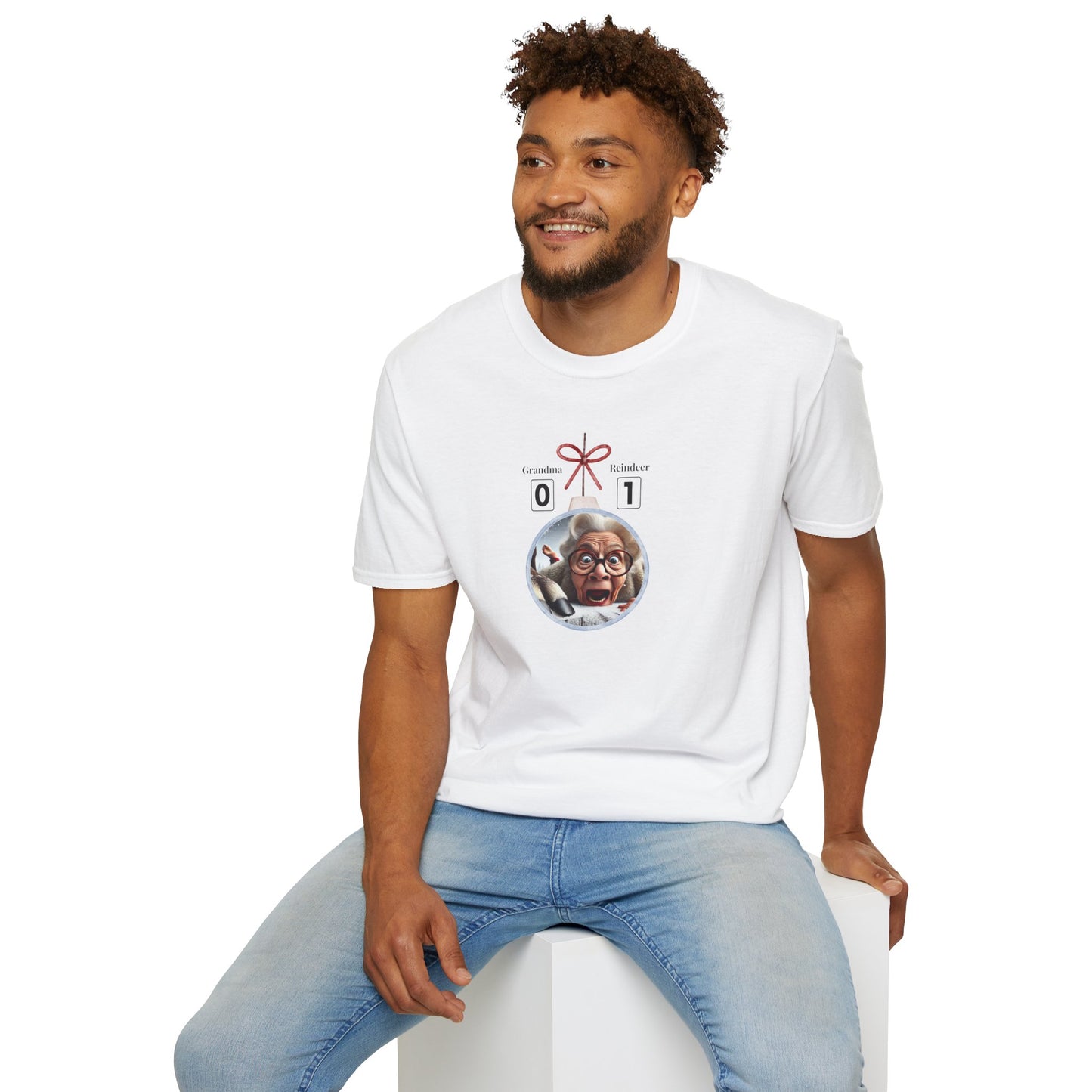 Funny Grandma Vs Reindeer Christmas T-Shirt