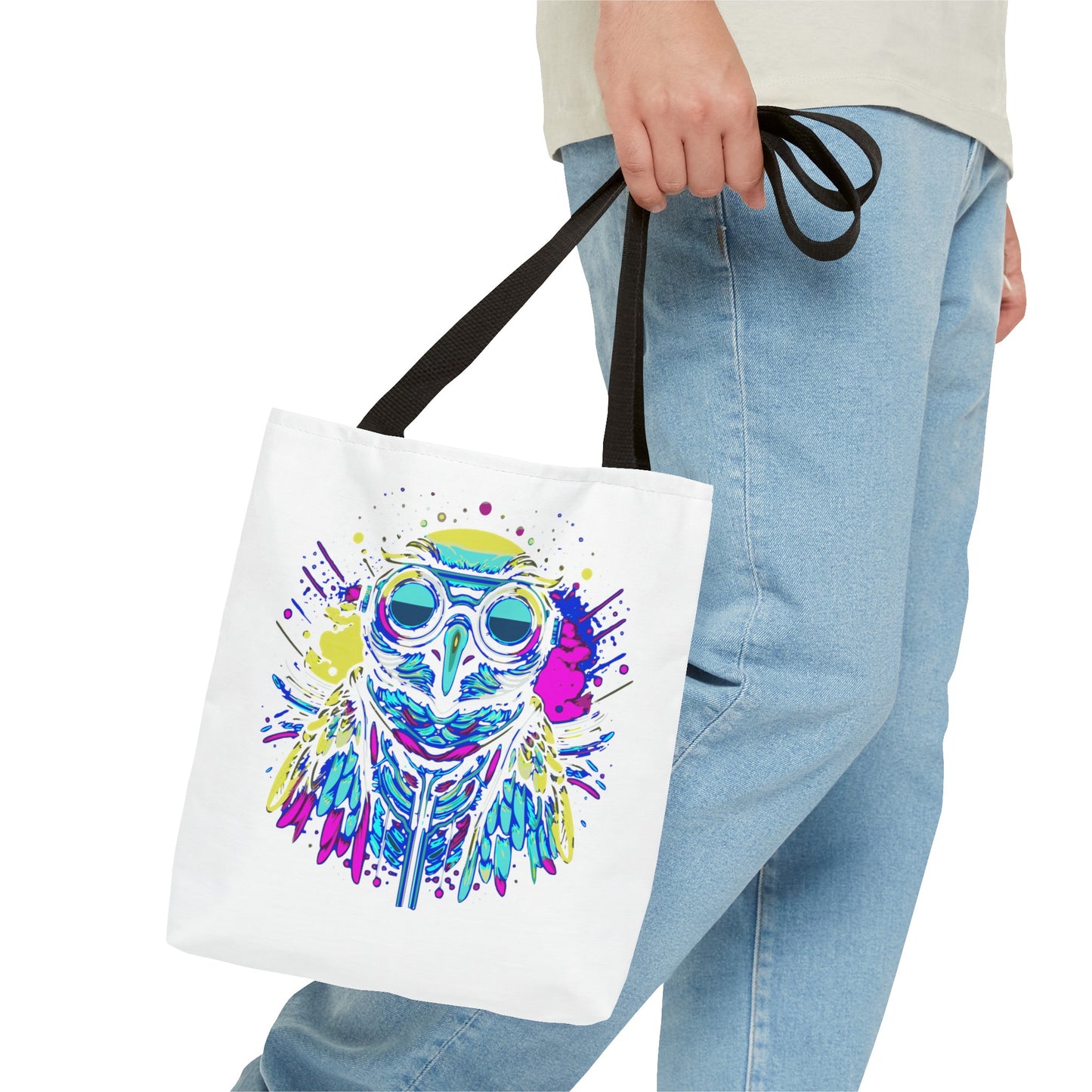 Cyberpunk Owl Tote Bag