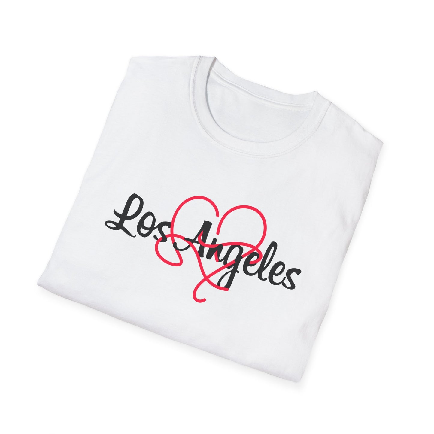 Los Angeles Heart T-Shirt, Cute California Tee, Gift for Friends, Travel Love Shirt, Casual Summer Style, Softstyle Clothing