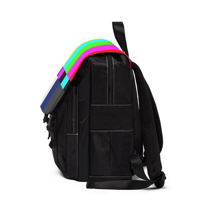 TV Color Bars Unisex Casual Shoulder Backpack