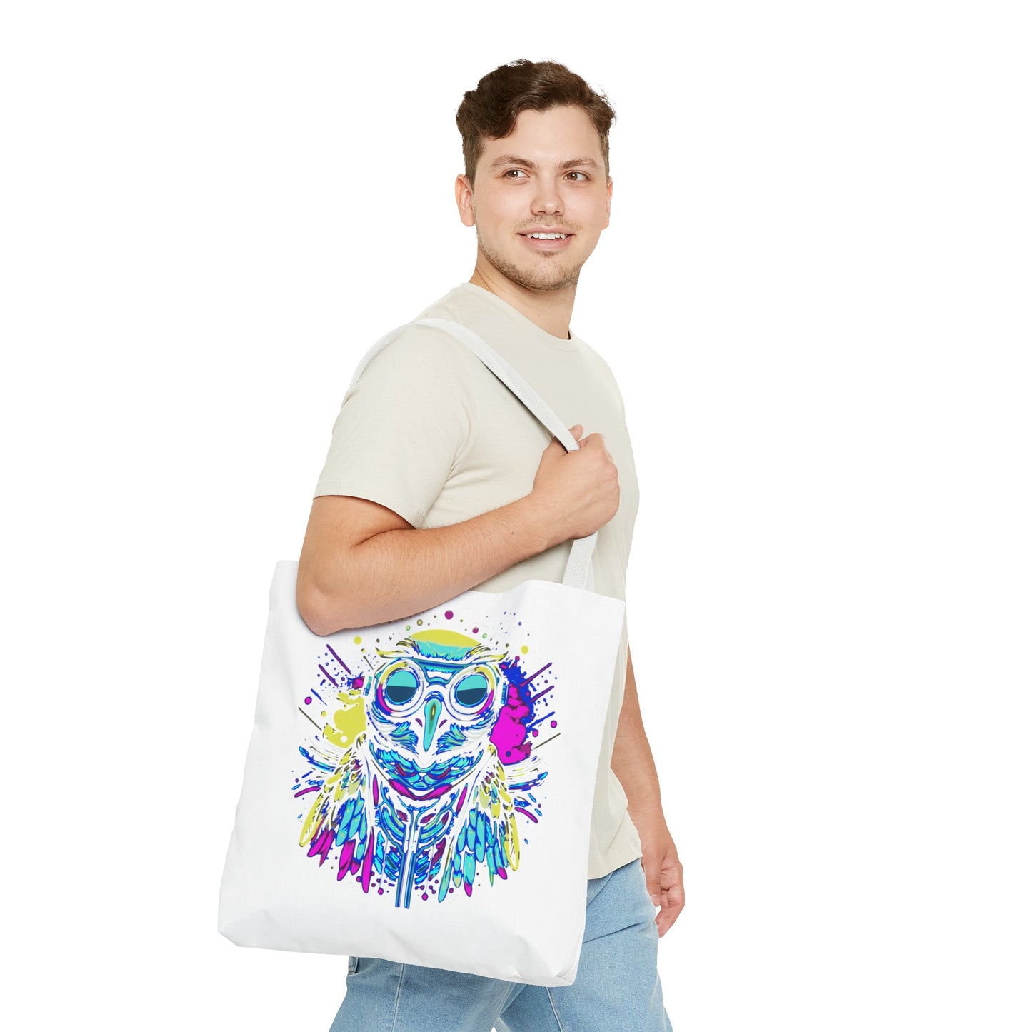 Cyberpunk Owl Tote Bag