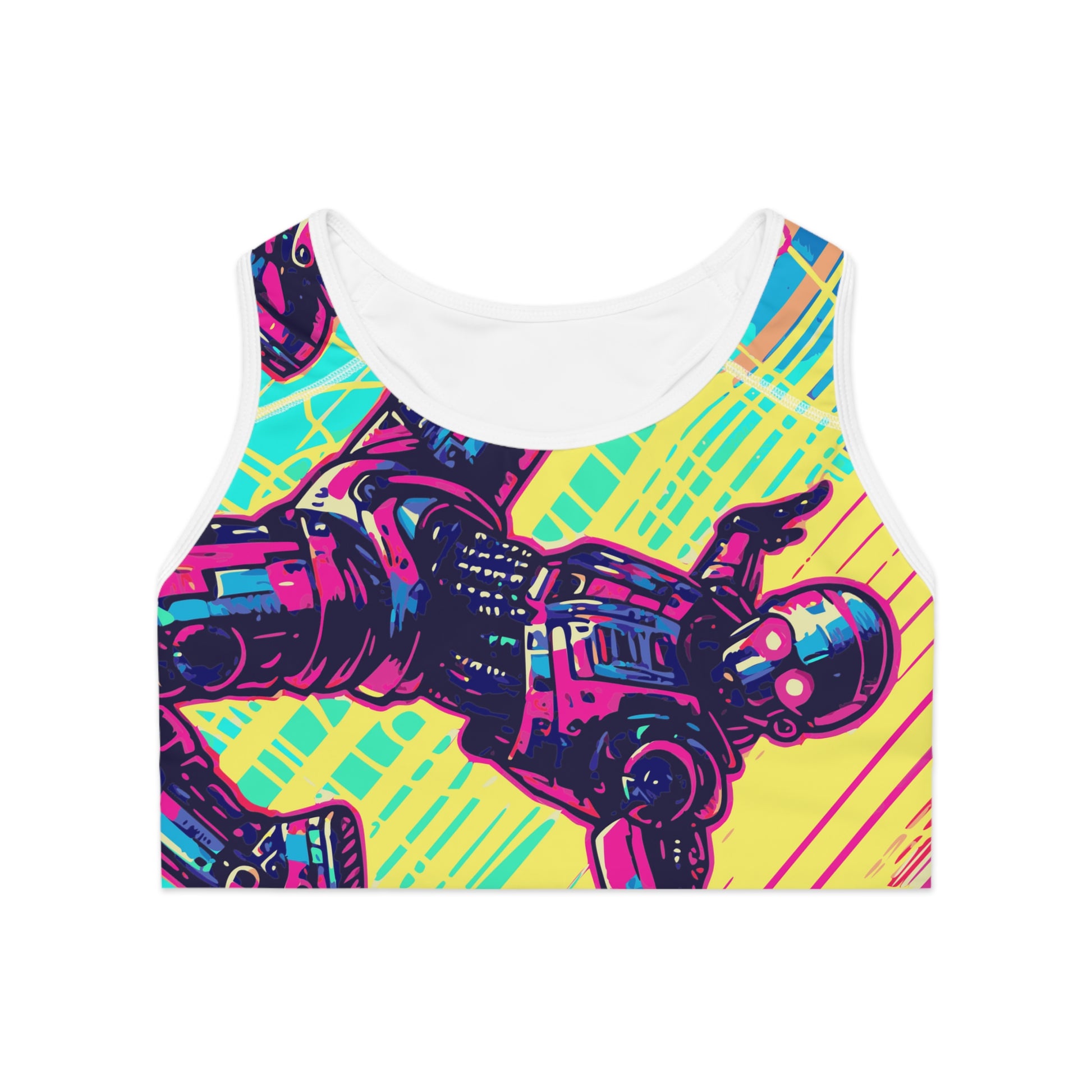 Cyberpunk Robot Sports Bra