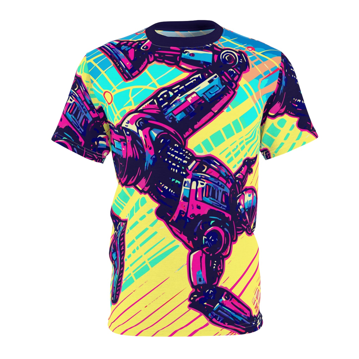 Cyberpunk Robot Unisex Cut & Sew Tee