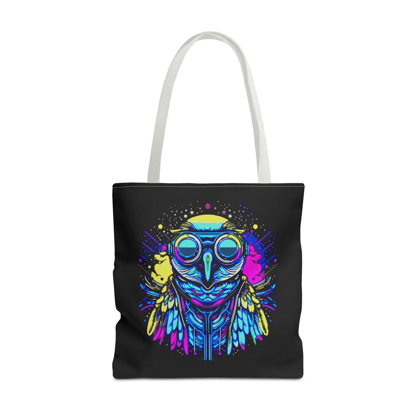 Cyberpunk Owl Tote Bag (Black)