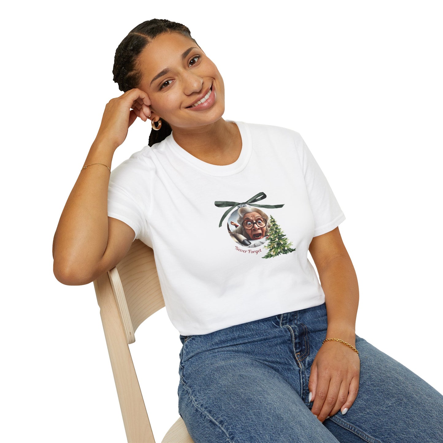 Funny Grandma Vs Reindeer Graphic Tee for Humorous Holiday Celebrations