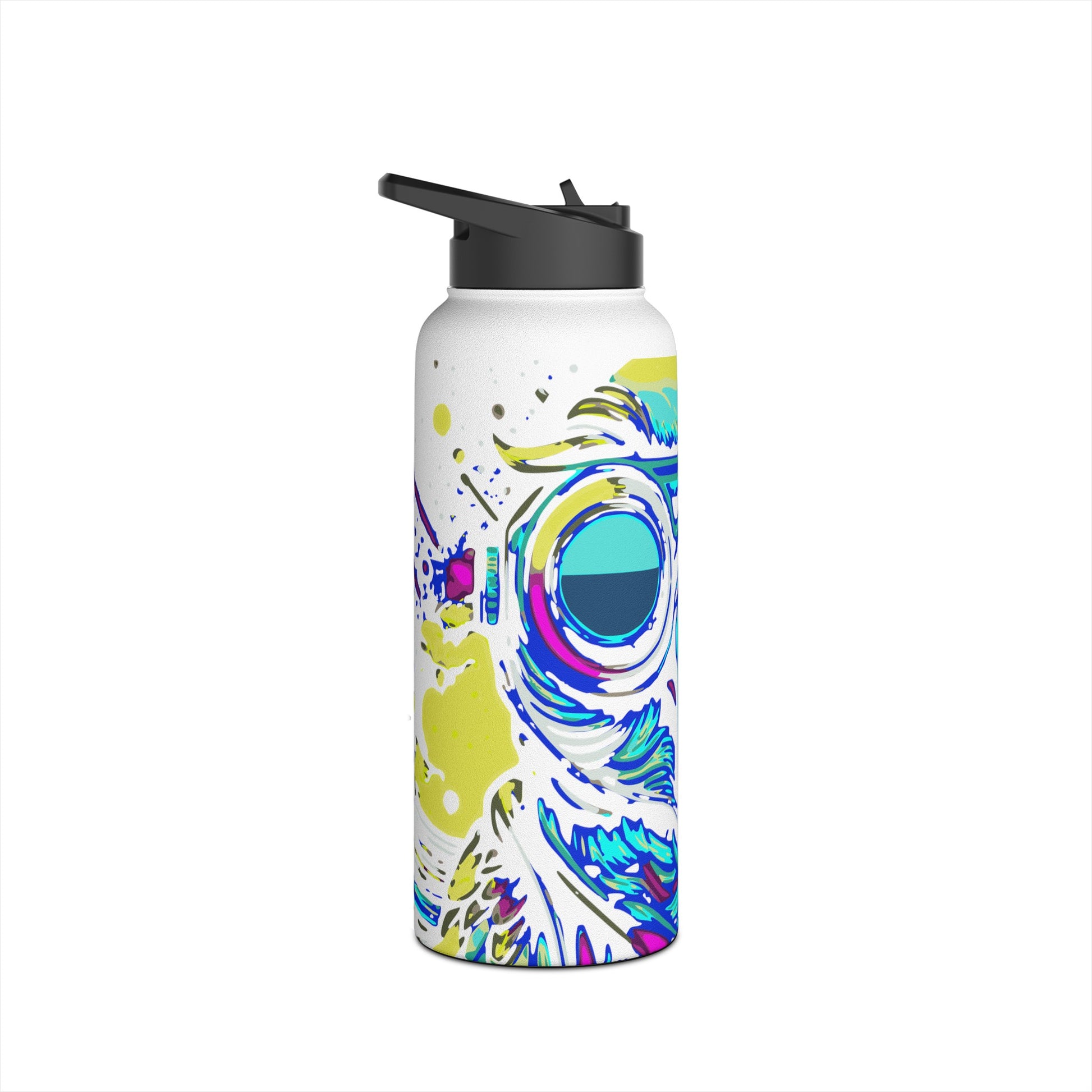 Cyberpunk Owl Stainless Steel Water Bottle