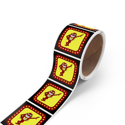 Game Show Whammy Square Sticker Label Rolls