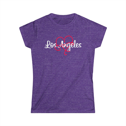 Los Angeles Heart Women's Tee | Stylish LA Shirt, Casual Wear, Gift for Her, Travel Apparel, California Love