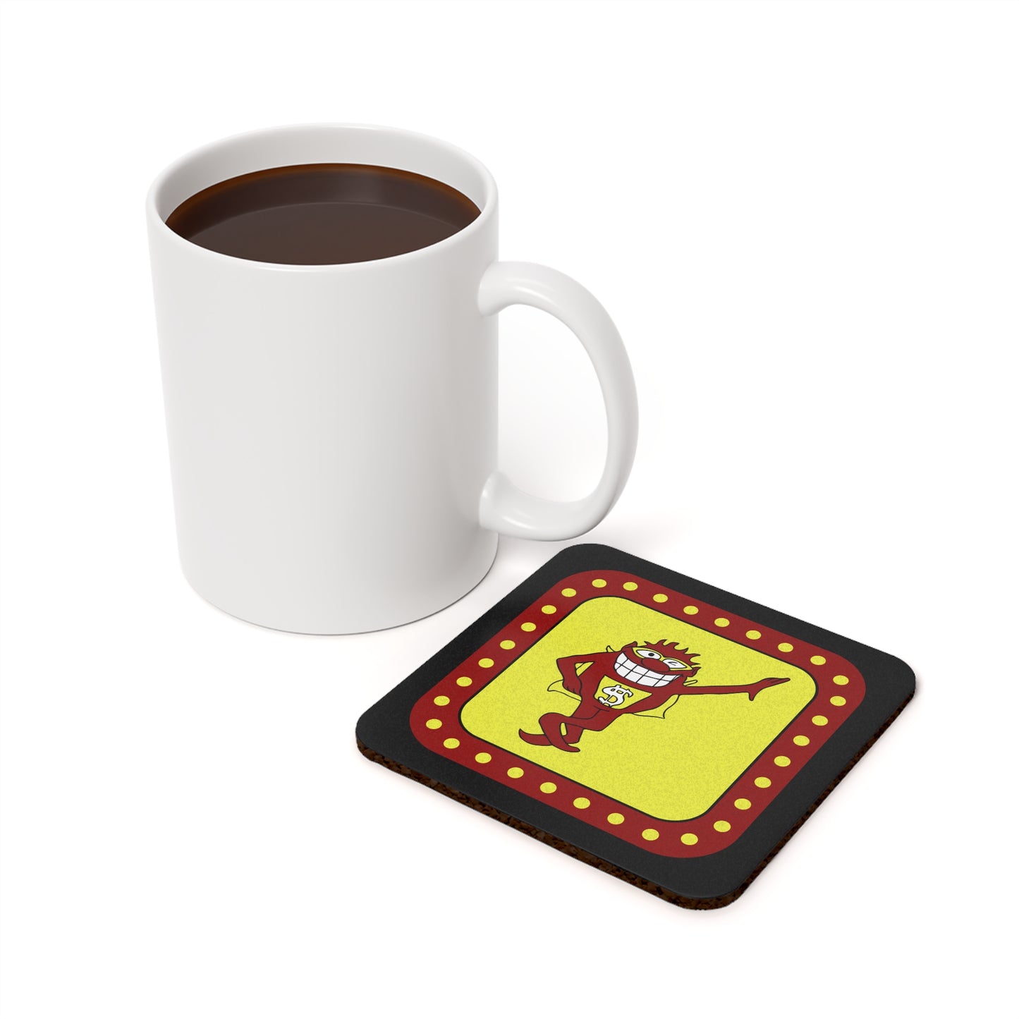 Game Show Whammy Cork Back Coaster