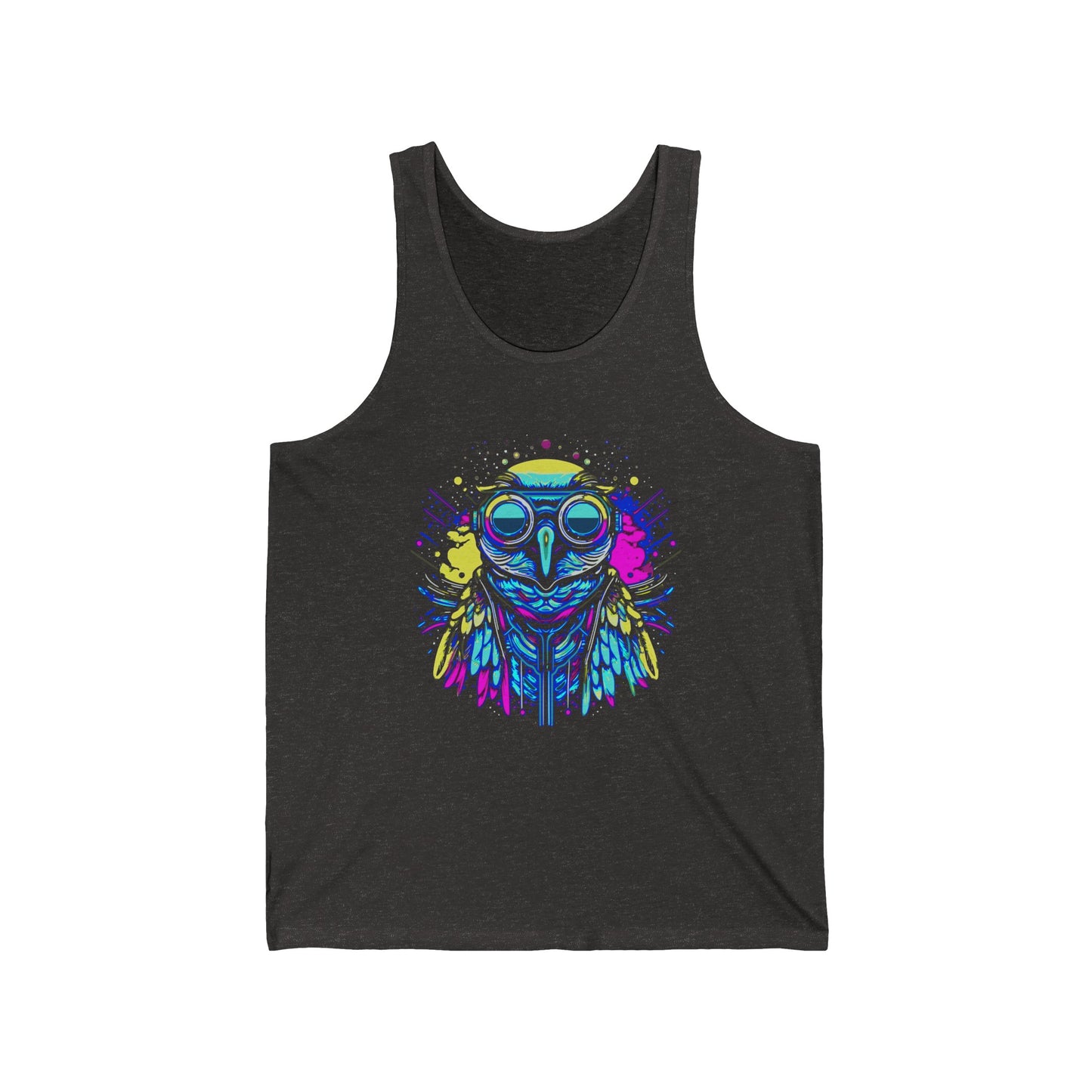 Cyberpunk Owl Unisex Jersey Tank