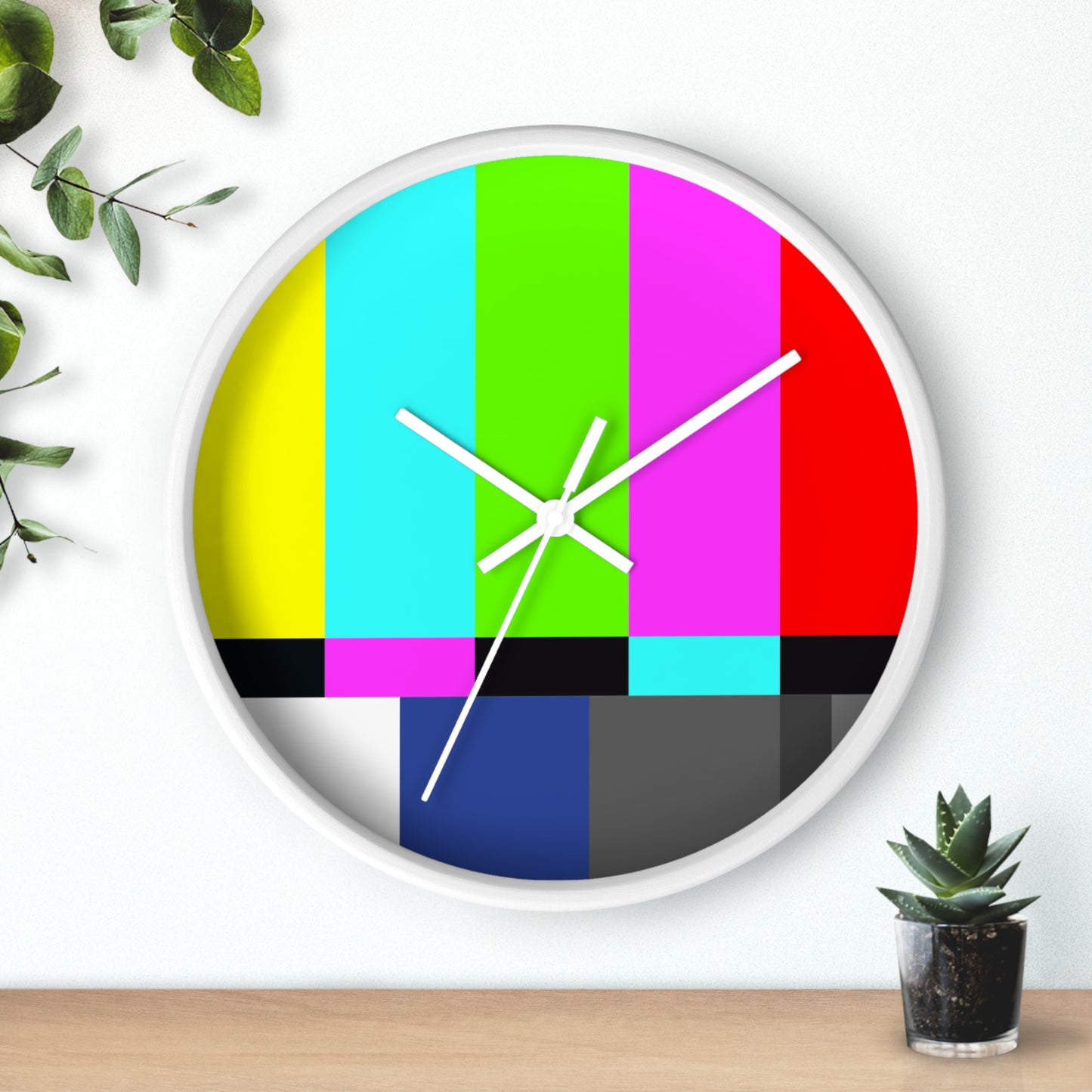 TV Color Bars Wall clock