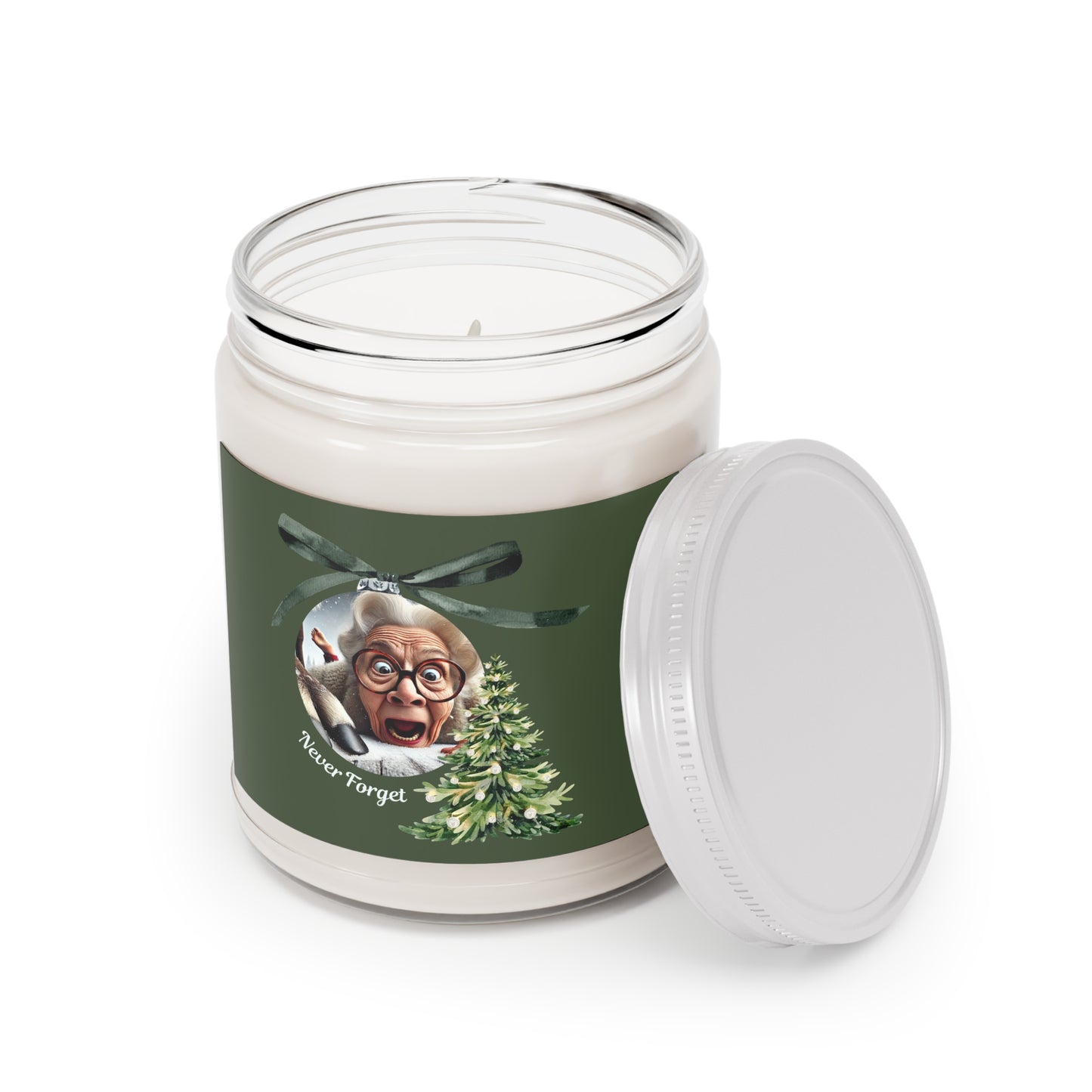 Funny Grandma Vs Reindeer Holiday Scented Candle