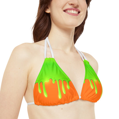 Green Slime Strappy Bikini Set